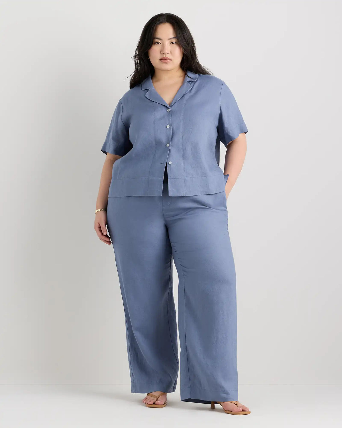 100% European Linen Wide Leg Pants