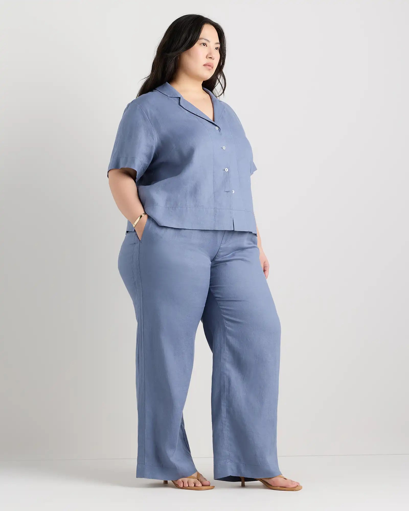 100% European Linen Wide Leg Pants