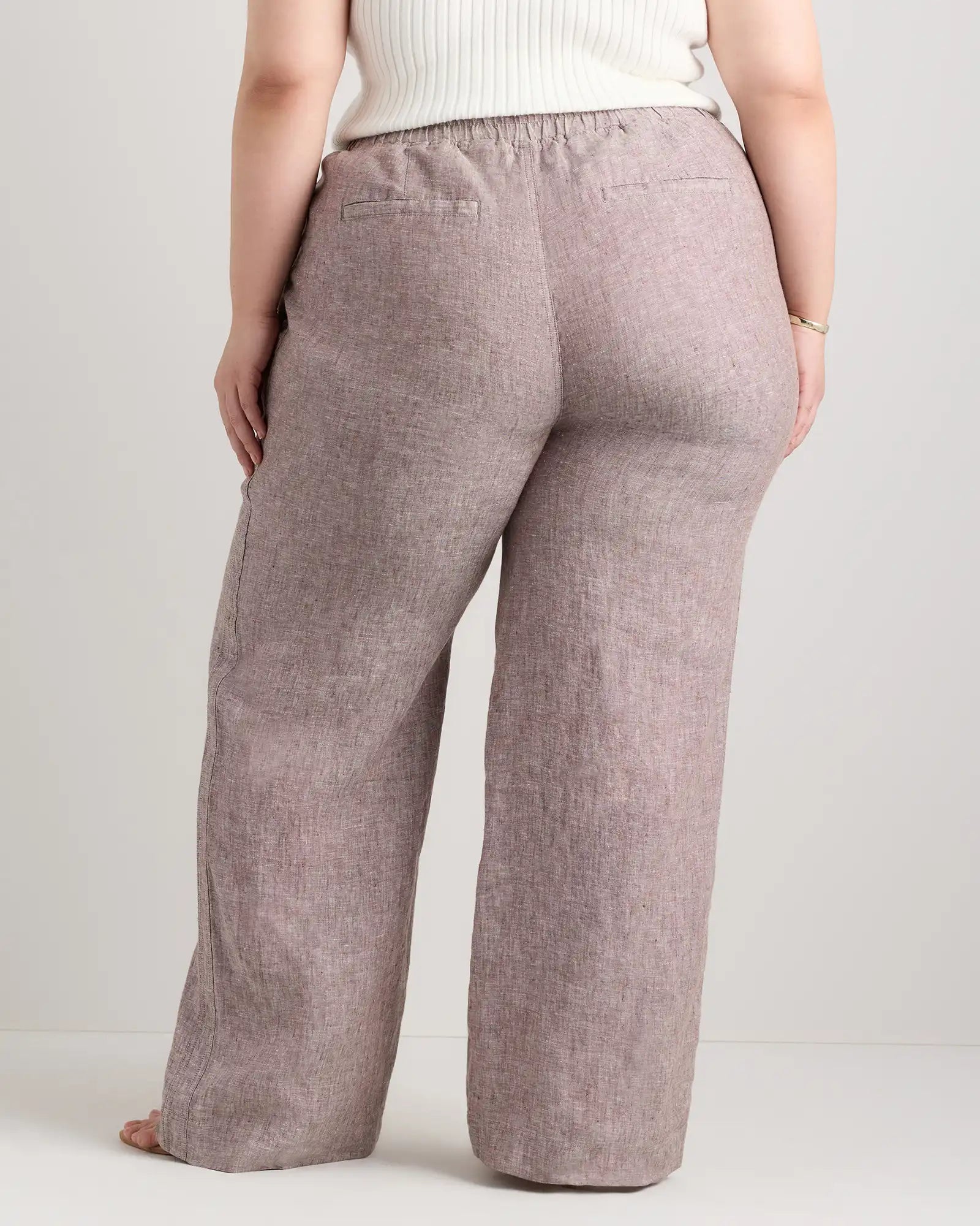 100% European Linen Wide Leg Pants
