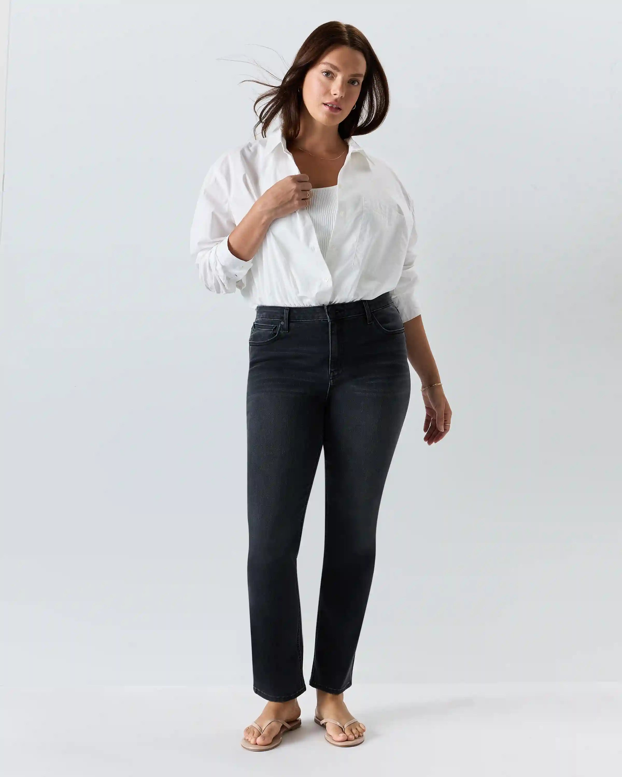 Luna Stretch Slim Straight Jeans