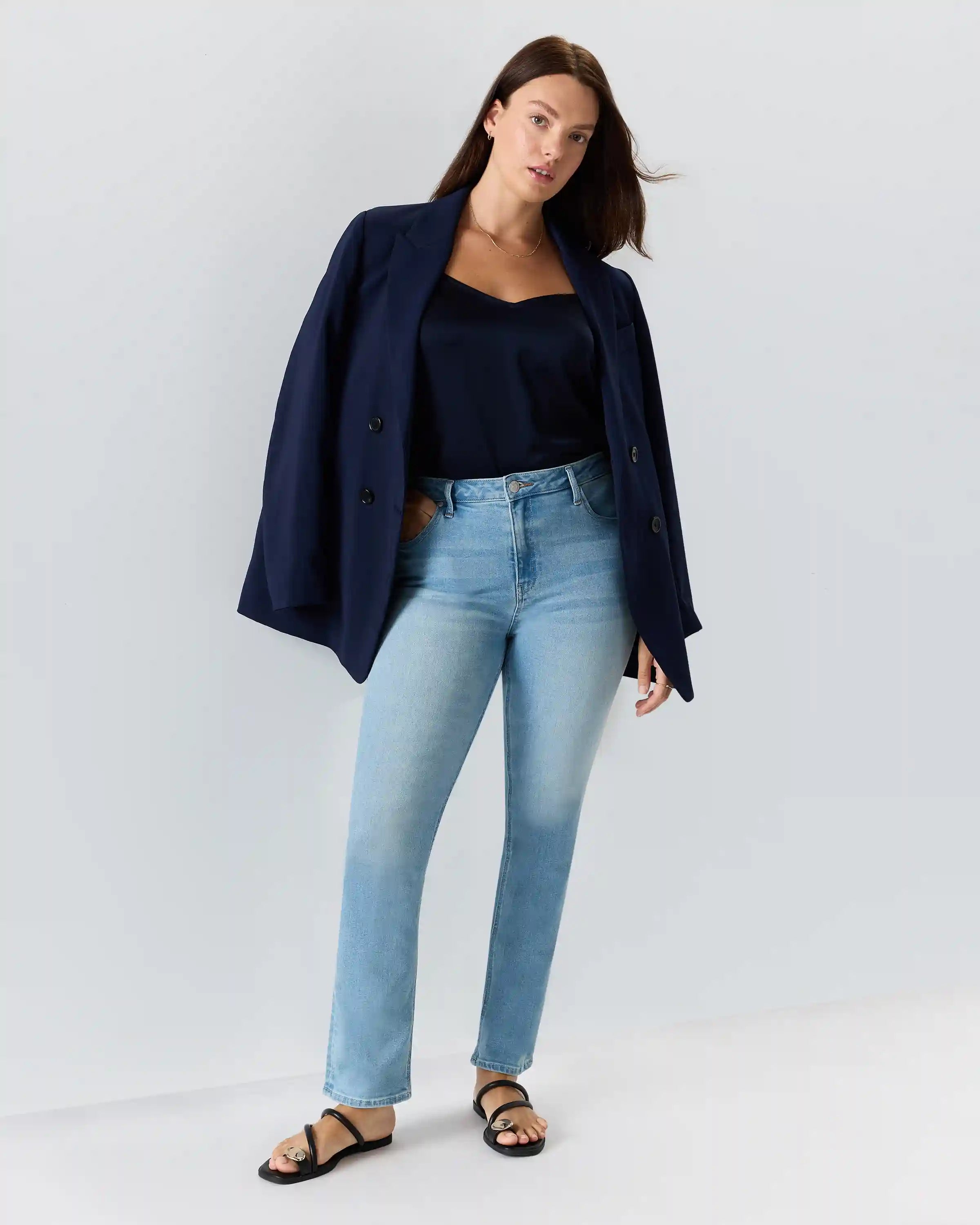 Luna Stretch Slim Straight Jeans