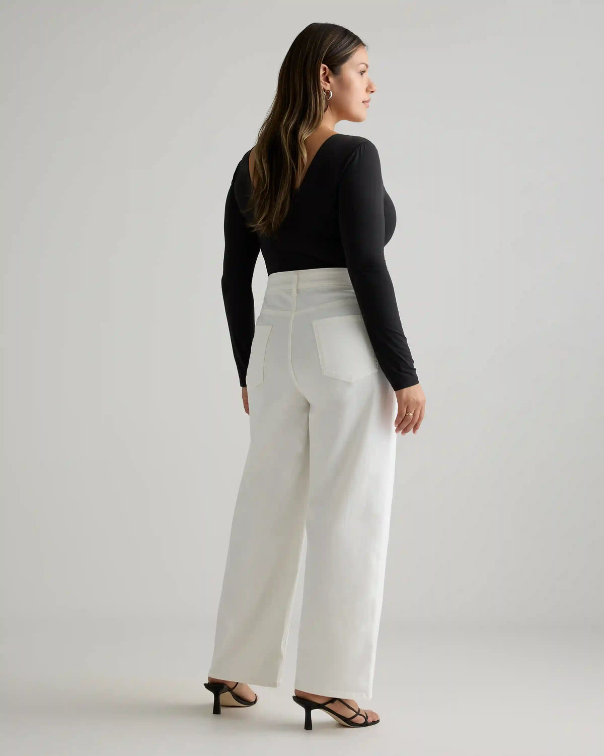 Bella Stretch Patch Pocket Wide Leg Jeans