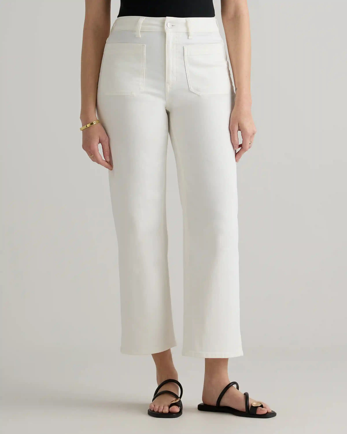 Bella Stretch Patch Pocket Wide Leg Jeans
