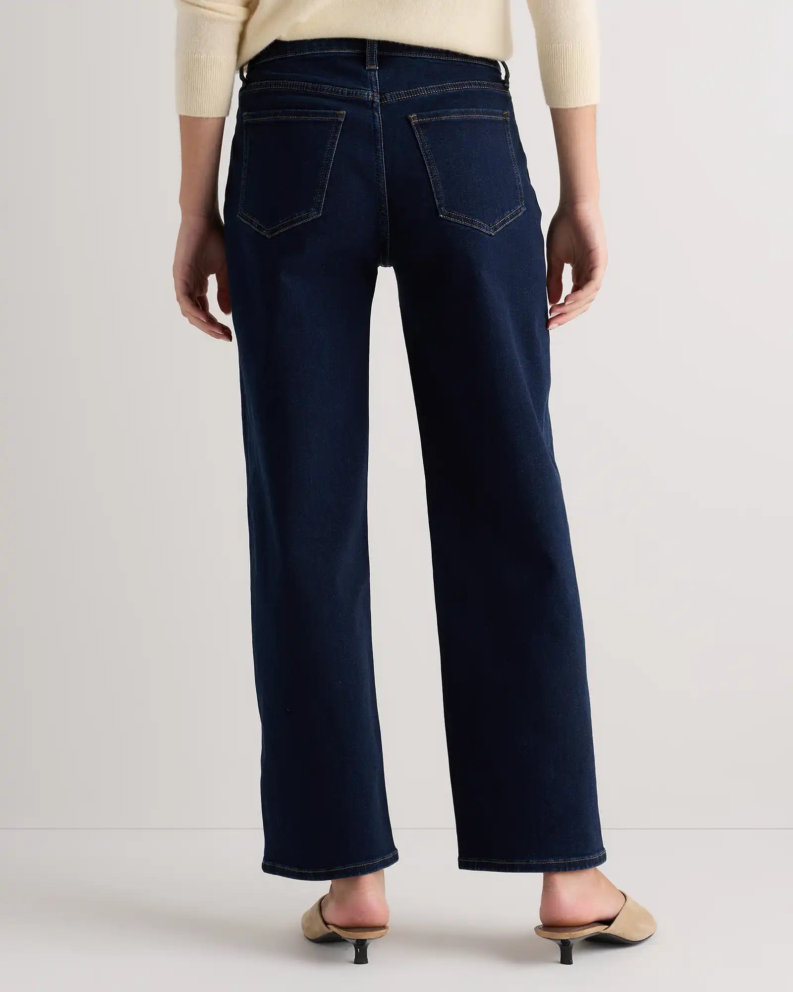 Bella Stretch Patch Pocket Wide Leg Jeans