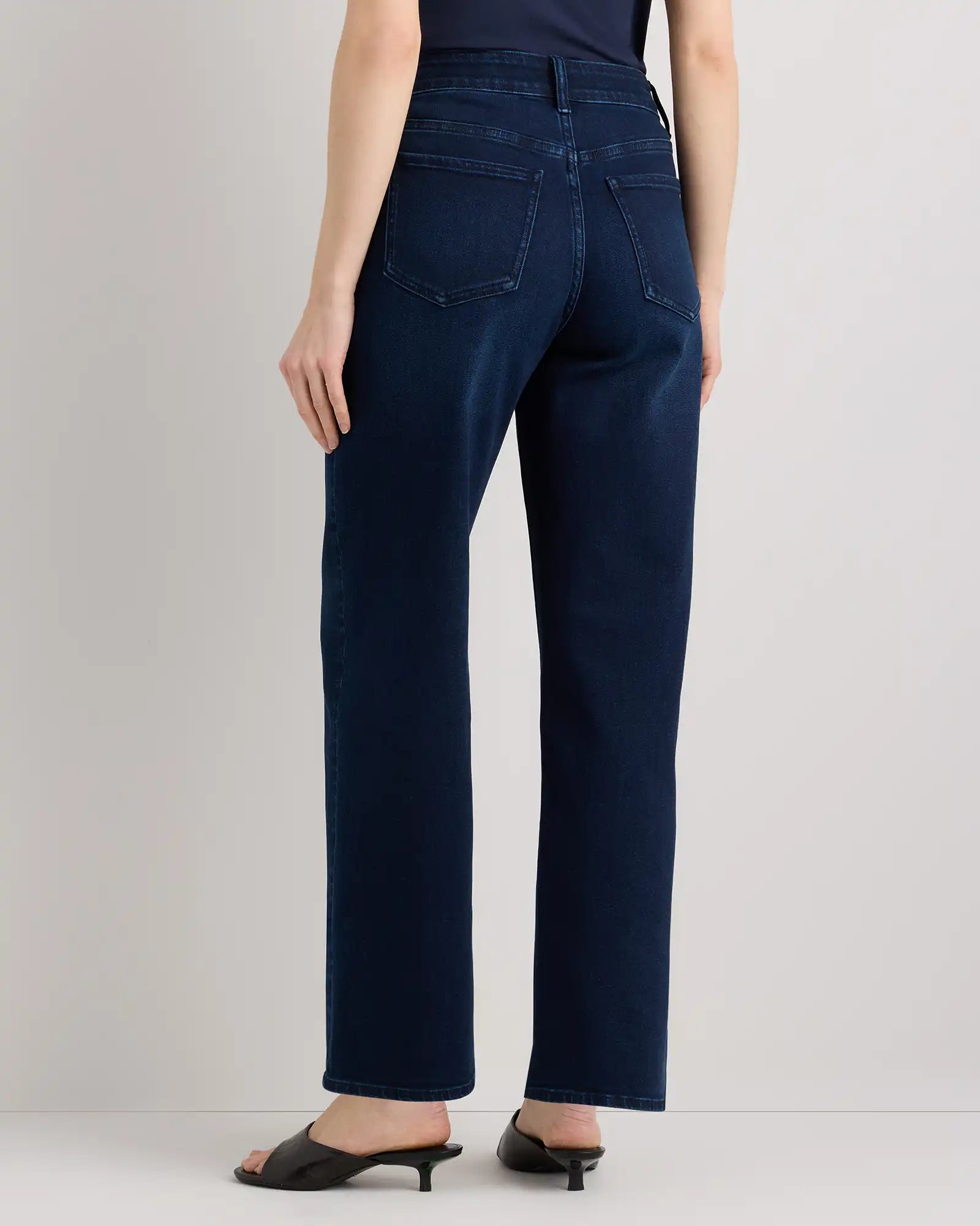 Bella Stretch Patch Pocket Wide Leg Jeans