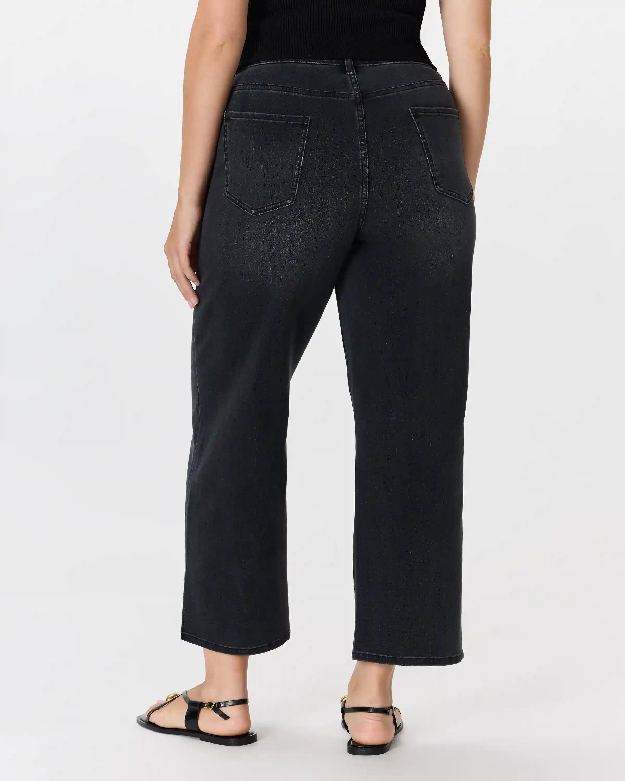 Bella Stretch Patch Pocket Wide Leg Jeans