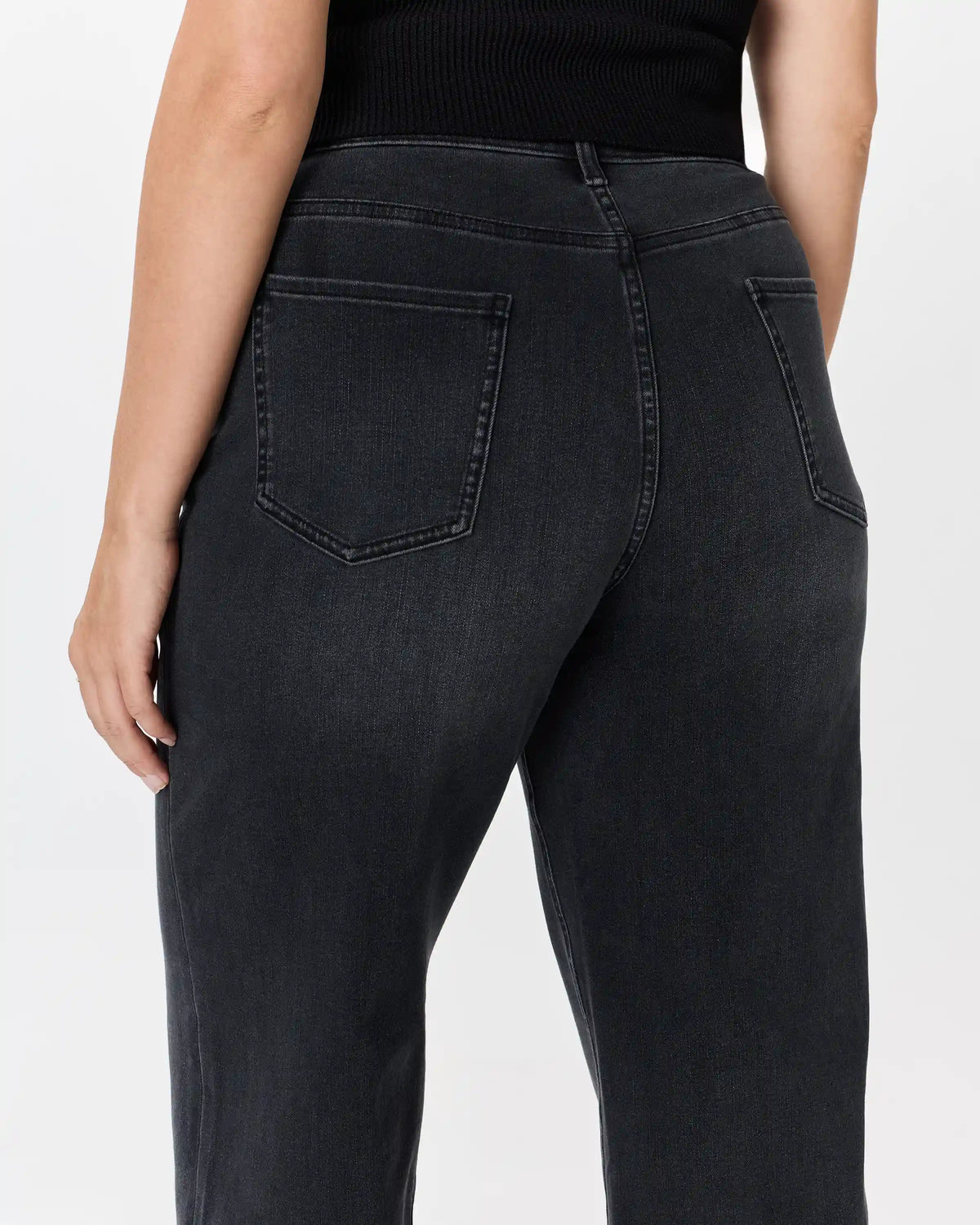 Bella Stretch Patch Pocket Wide Leg Jeans