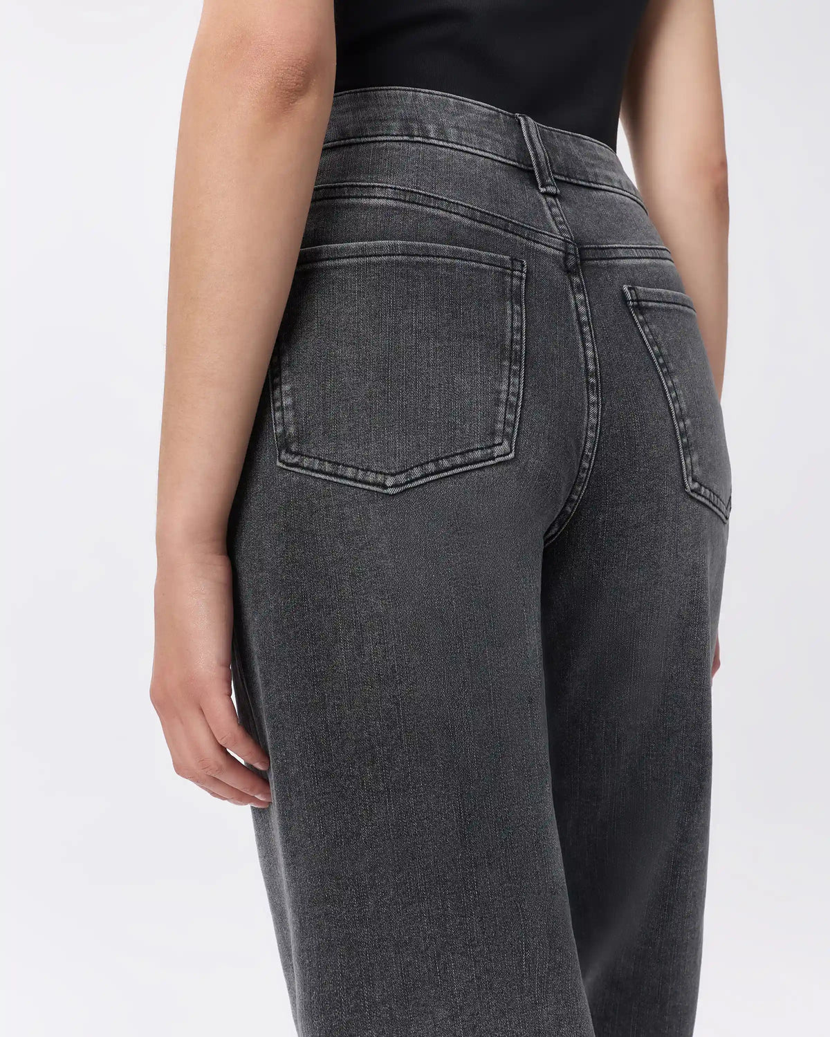 Bella Stretch Patch Pocket Wide Leg Jeans