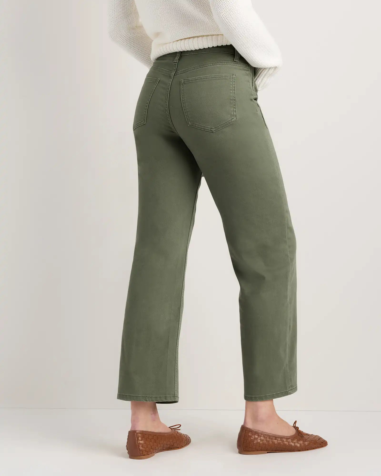 Bella Stretch Patch Pocket Wide Leg Jeans