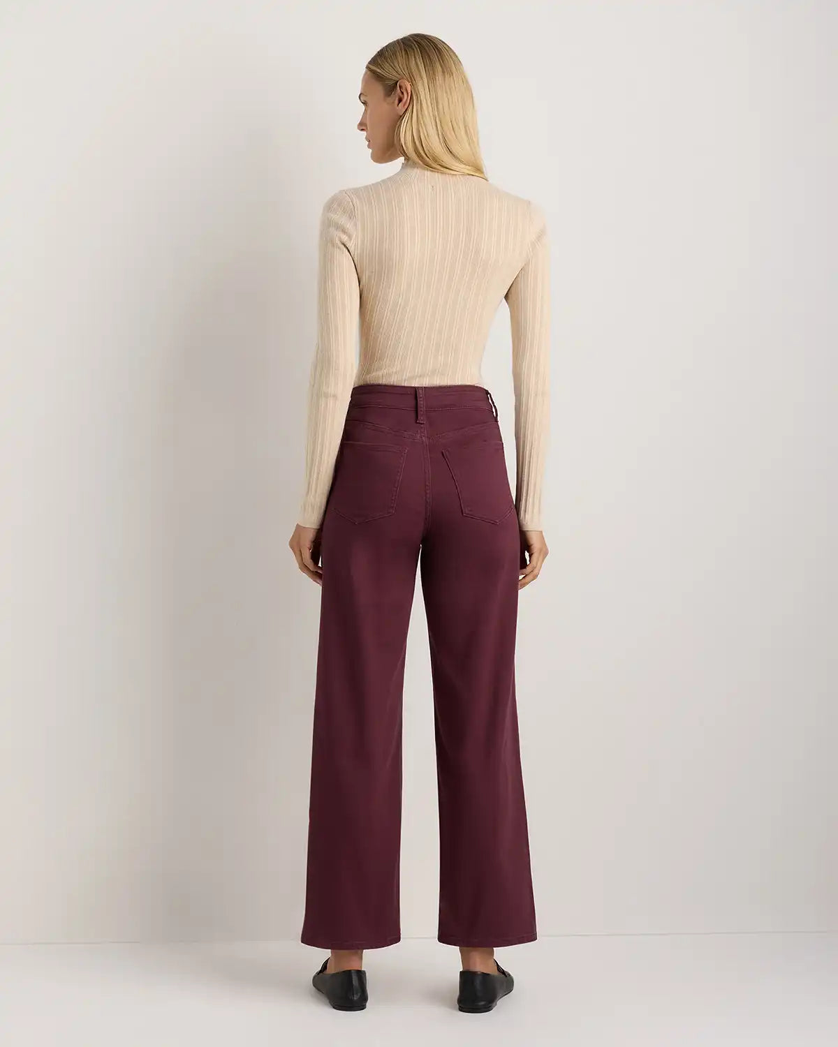 Bella Stretch Patch Pocket Wide Leg Jeans