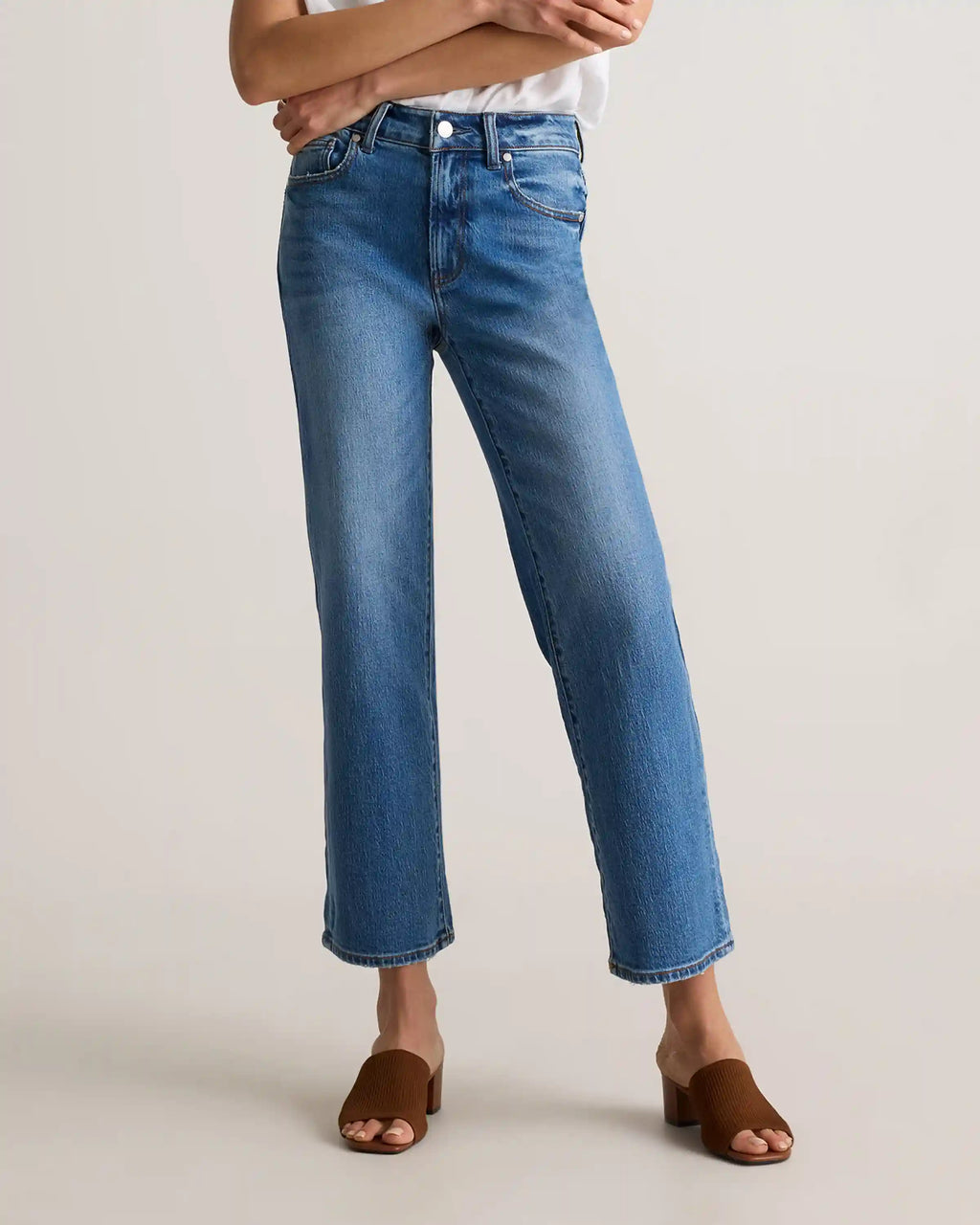 Bella Stretch Cropped Straight Jeans