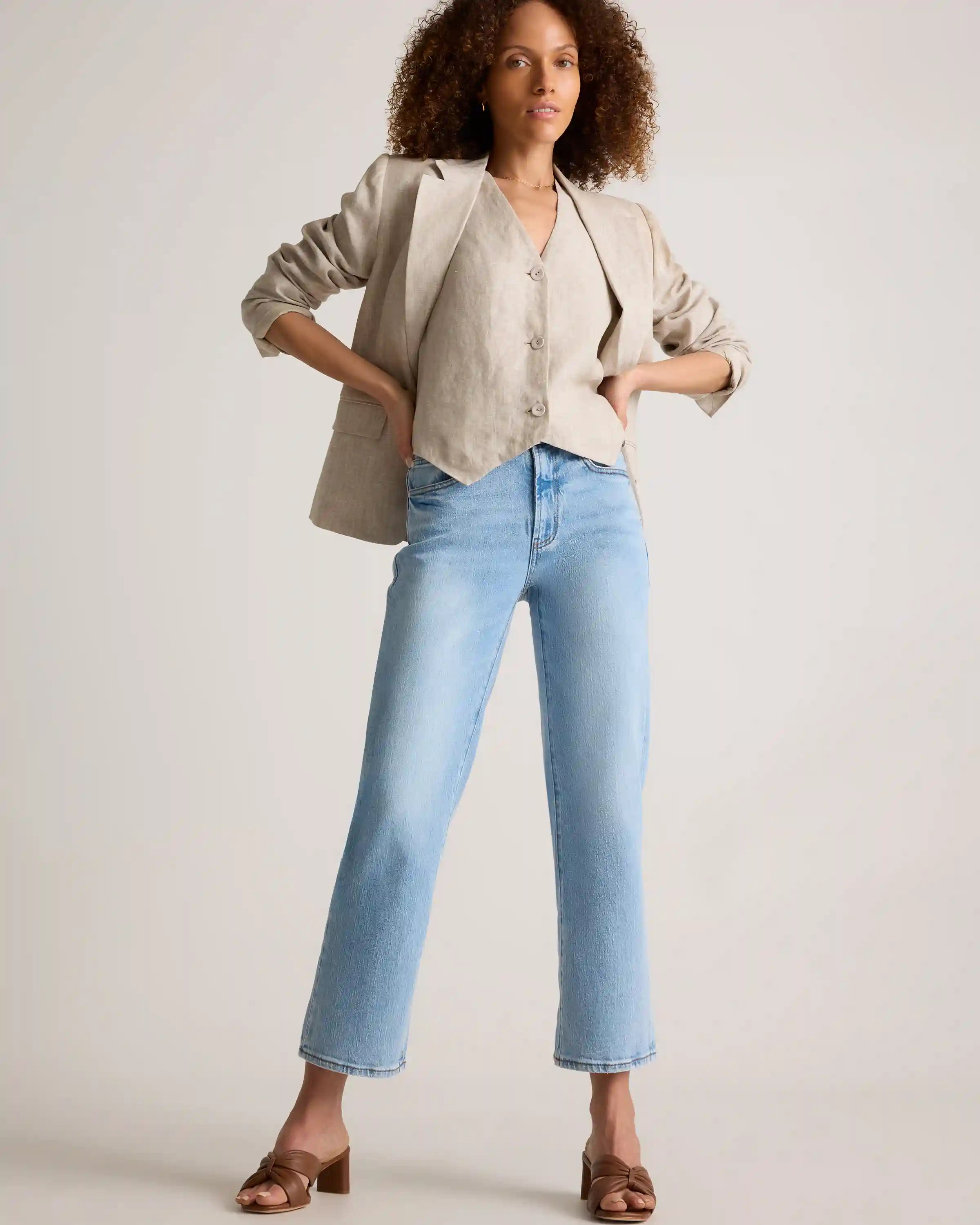Bella Stretch Cropped Straight Jeans