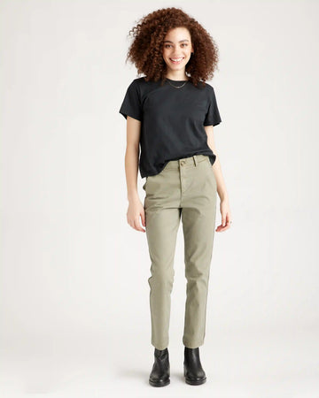 Stretch Cotton Twill Girlfriend Chino Pants