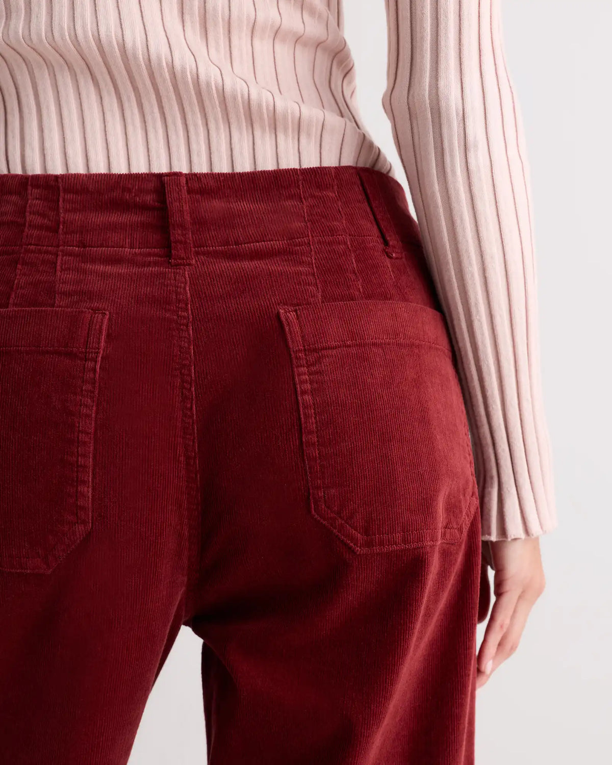 Organic Stretch Corduroy Cropped Wide Leg Pants