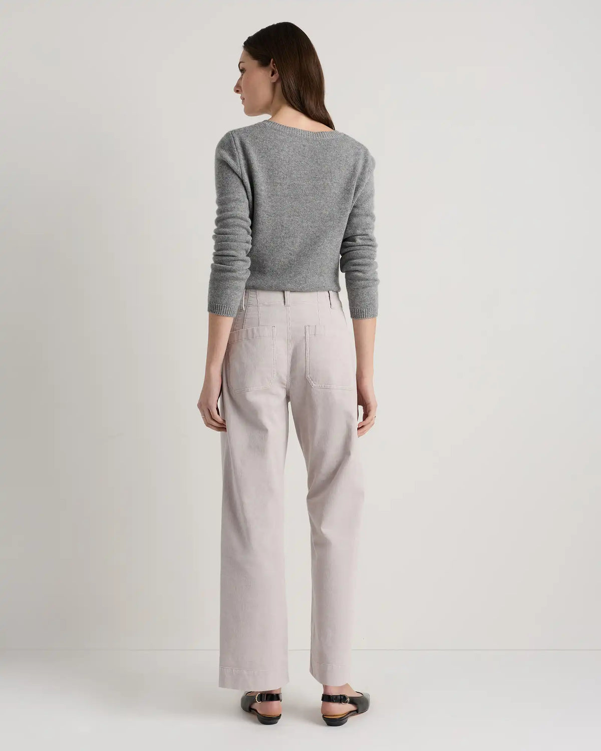 Organic Stretch Corduroy Cropped Wide Leg Pants