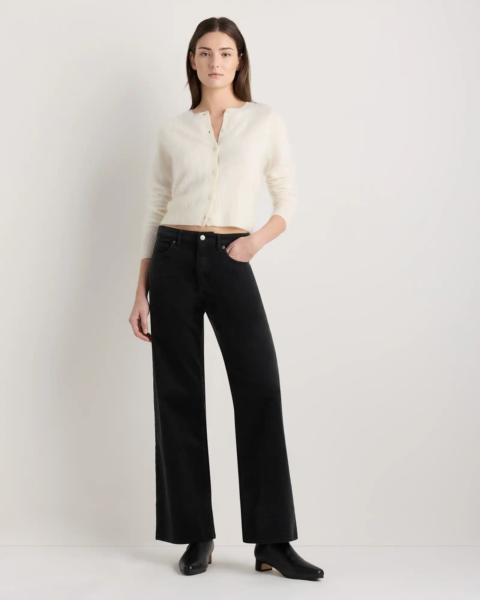 Organic Stretch Corduroy Wide Leg Pants