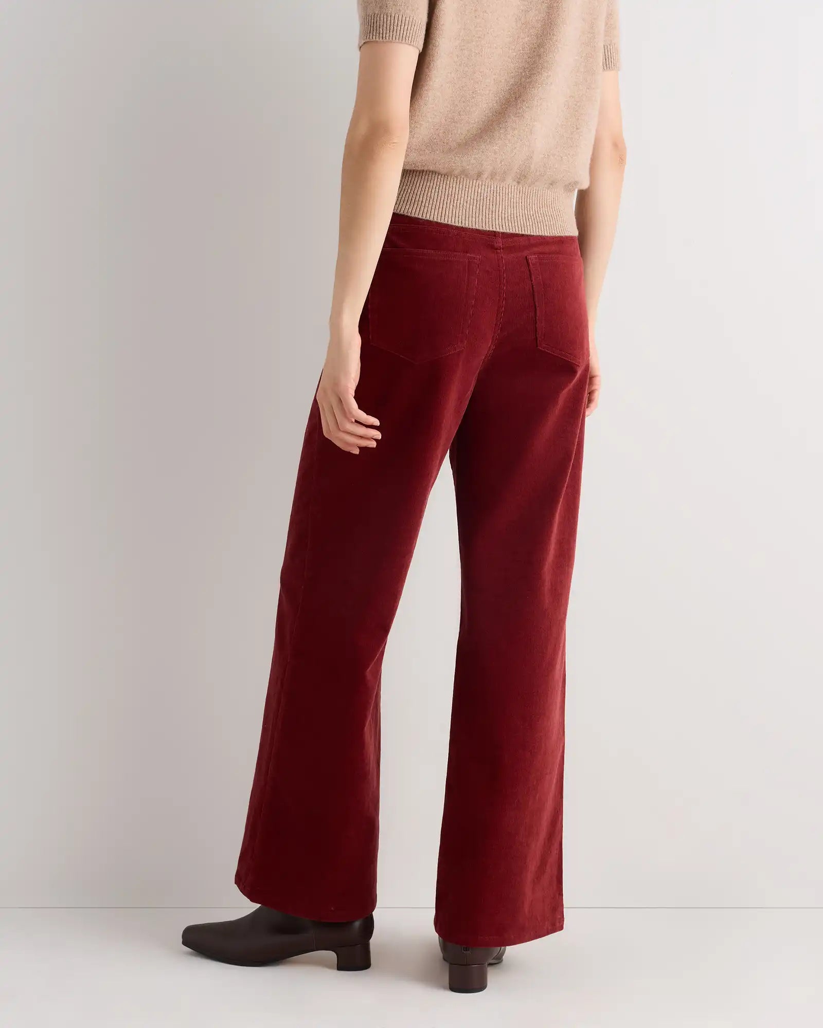 Organic Stretch Corduroy Wide Leg Pants