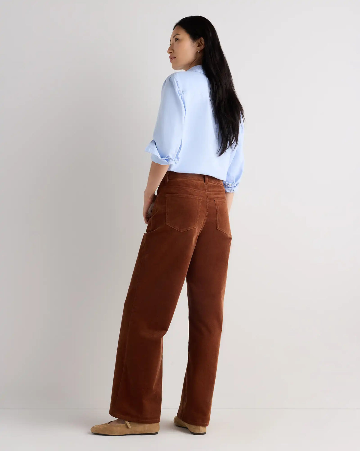 Organic Stretch Corduroy Wide Leg Pants