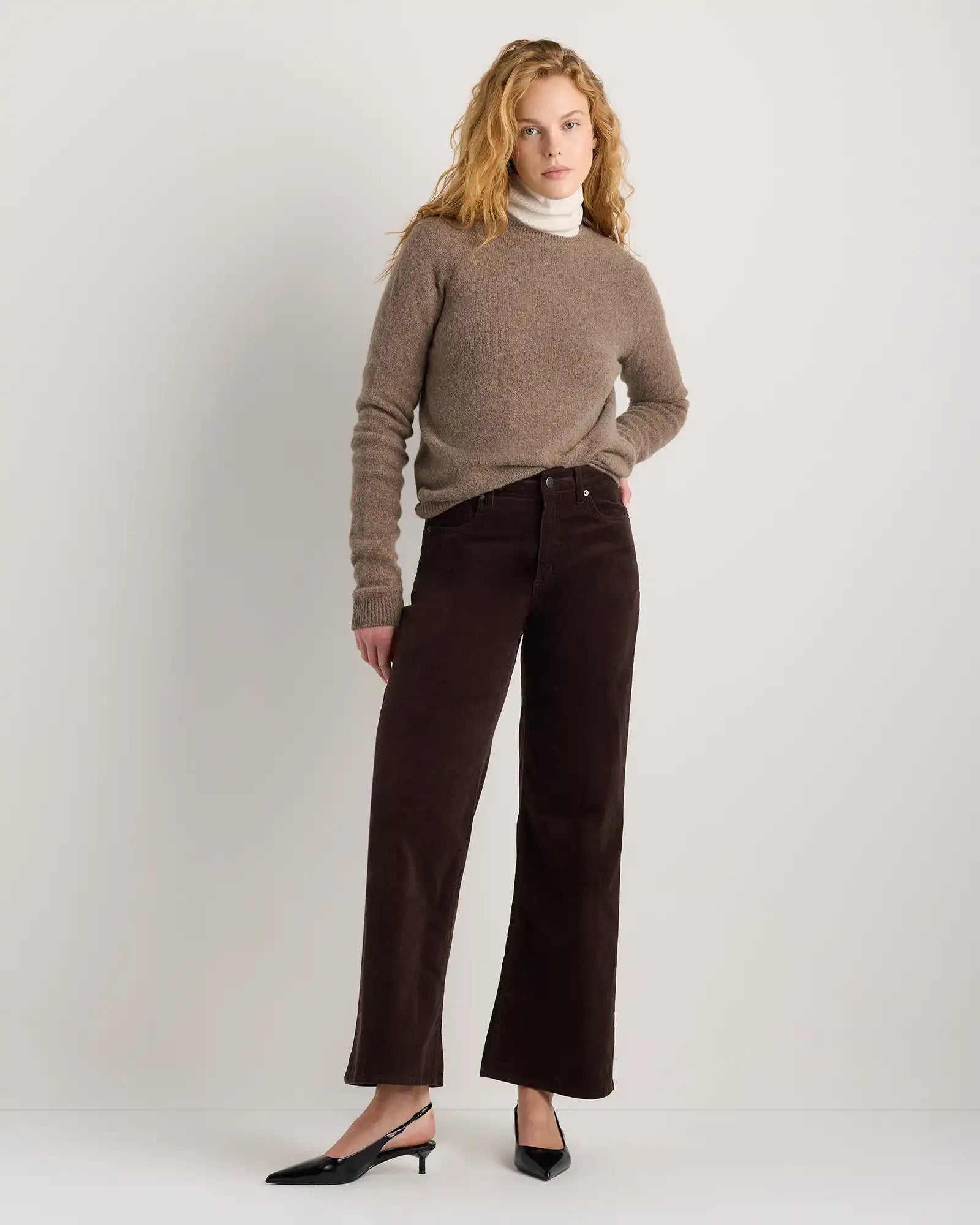 Organic Stretch Corduroy Wide Leg Pants