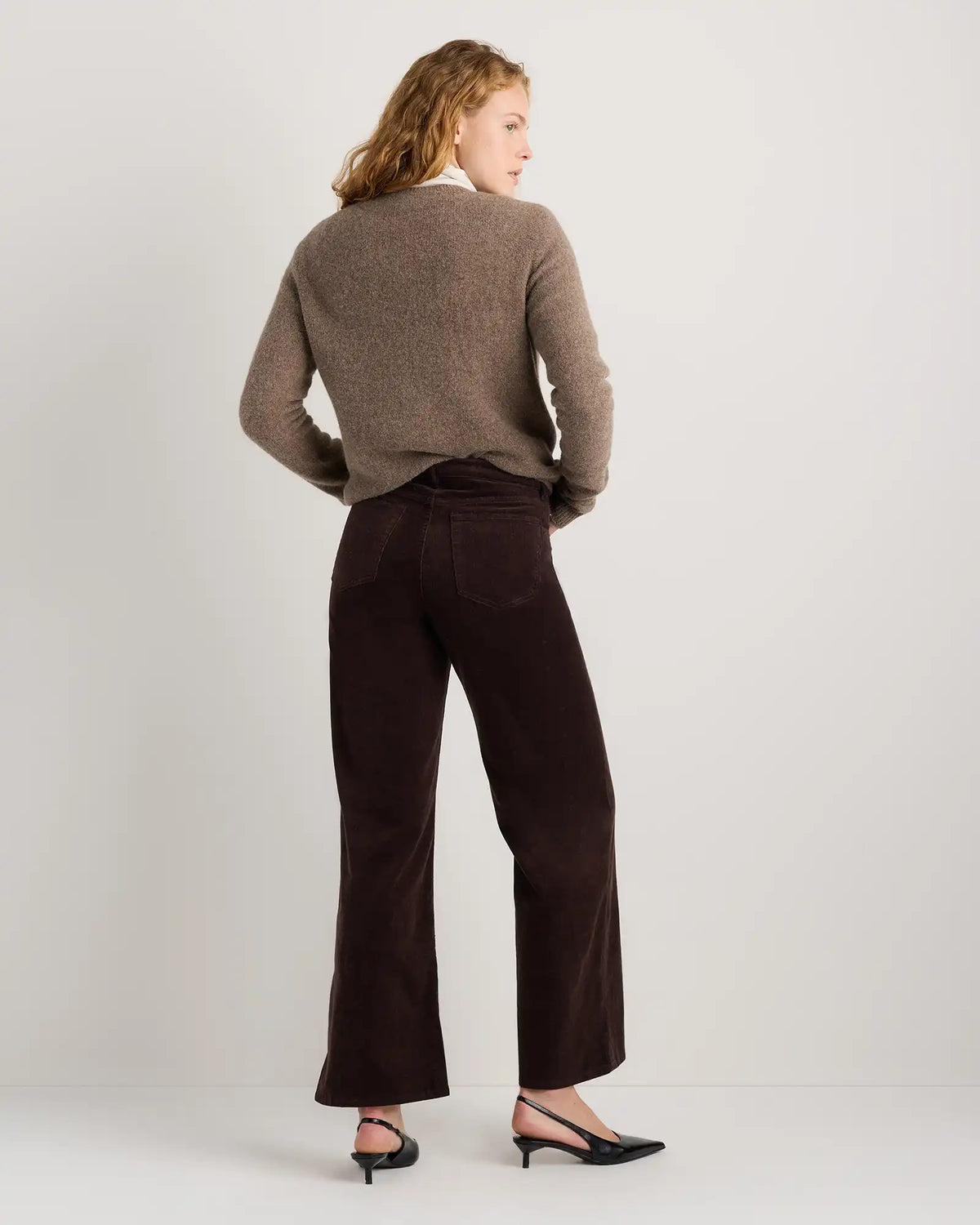 Organic Stretch Corduroy Wide Leg Pants