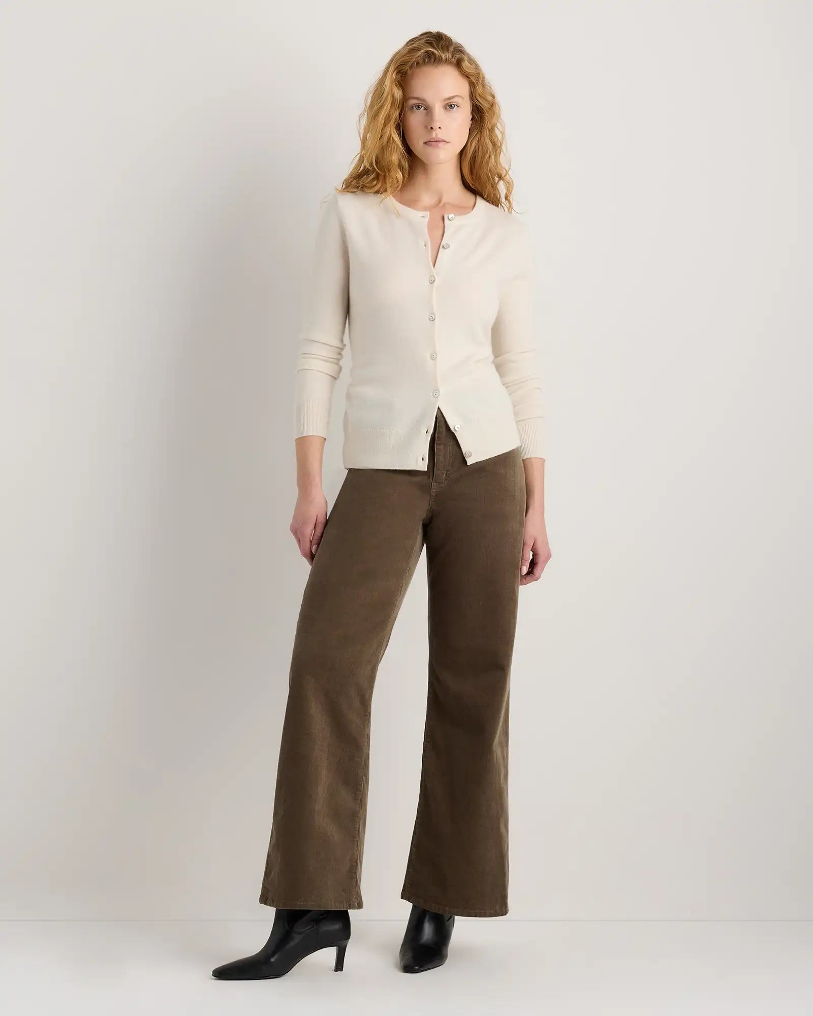 Organic Stretch Corduroy Wide Leg Pants