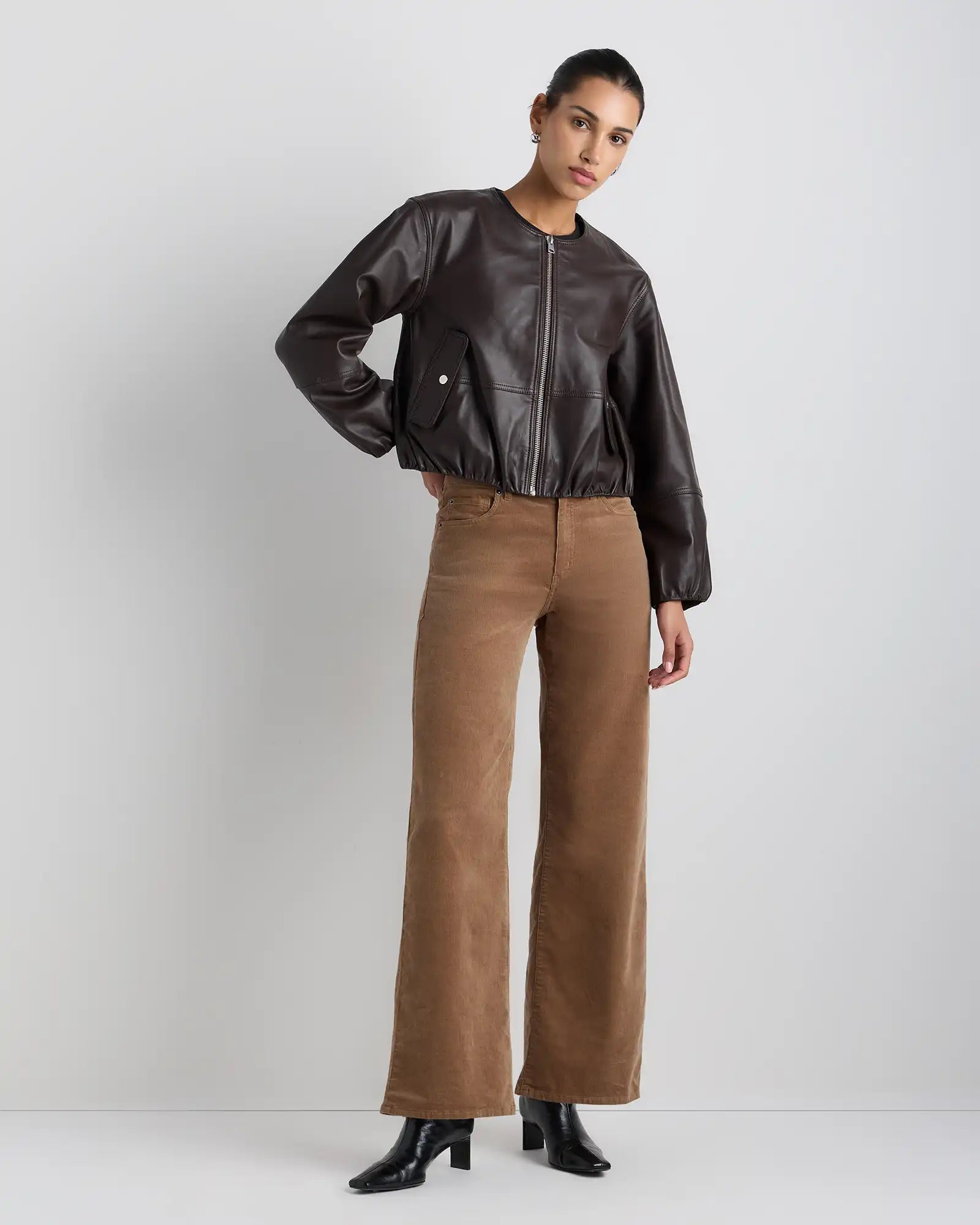 Organic Stretch Corduroy Wide Leg Pants