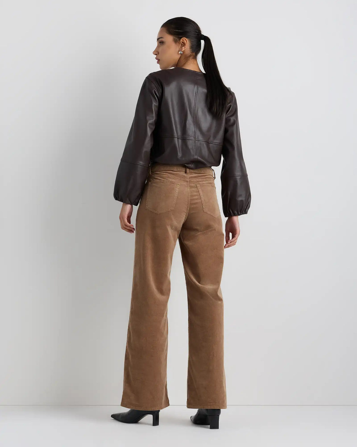 Organic Stretch Corduroy Wide Leg Pants