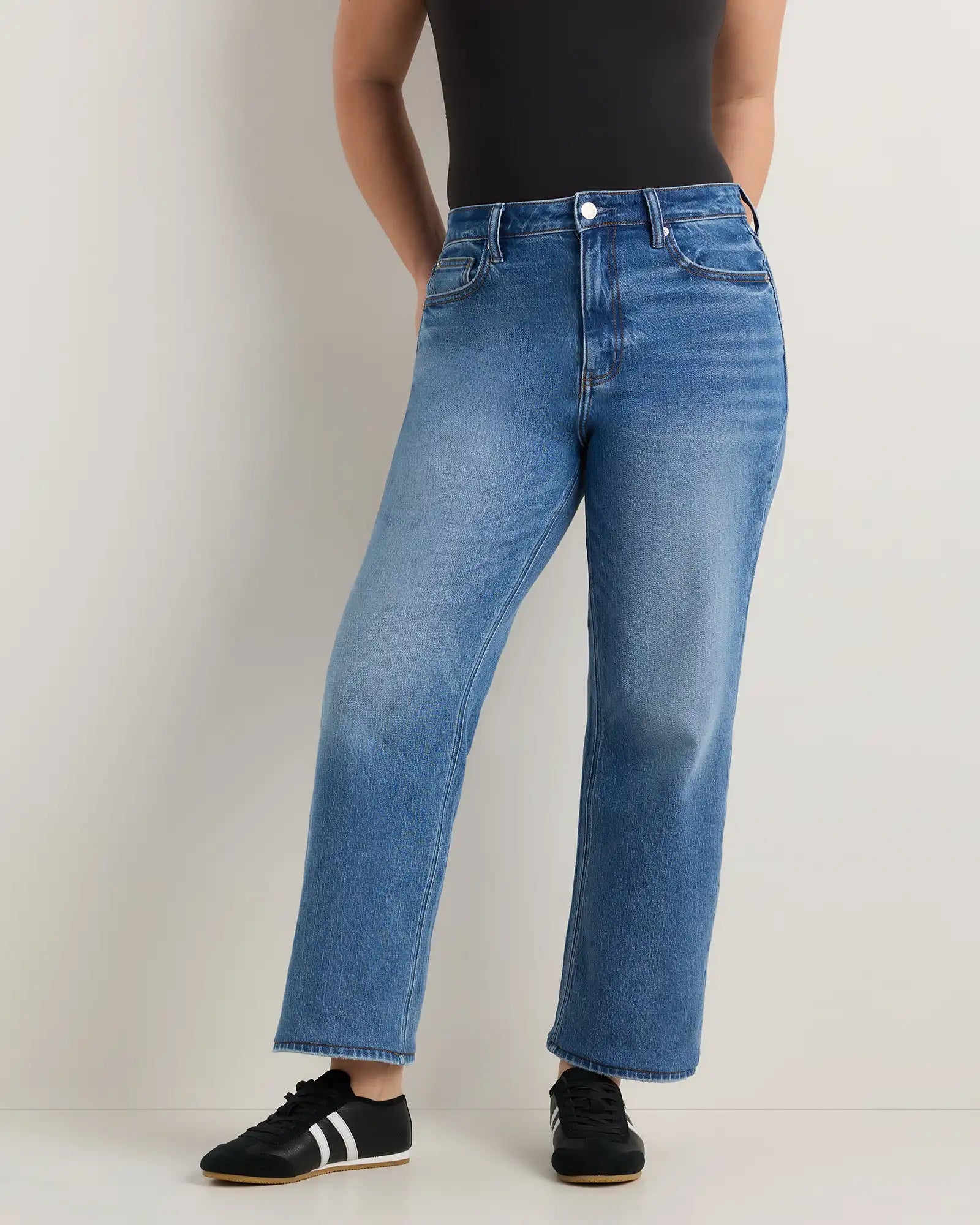 Curvy Bella Stretch Relaxed Straight Jeans