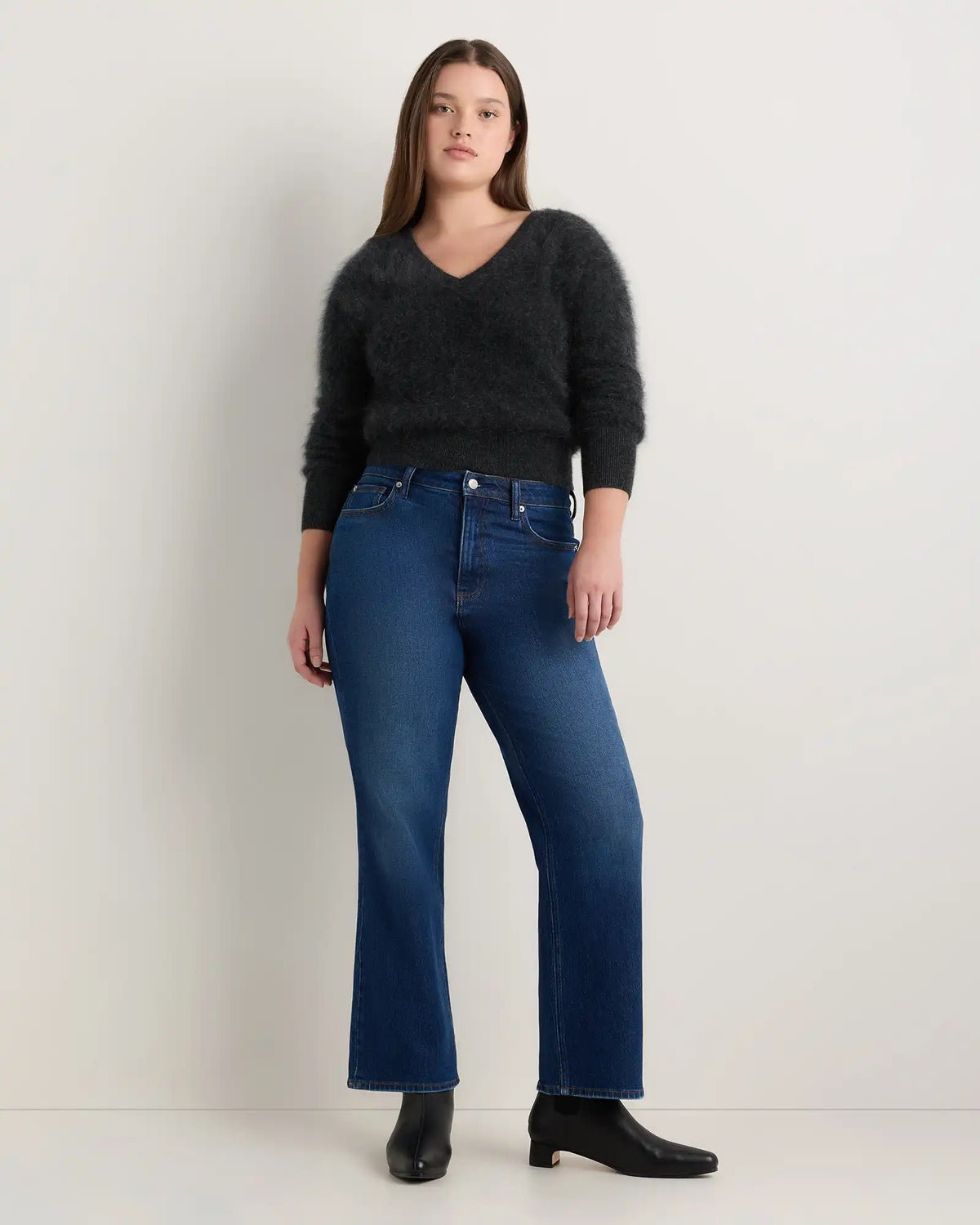 Curvy Bella Stretch Relaxed Straight Jeans