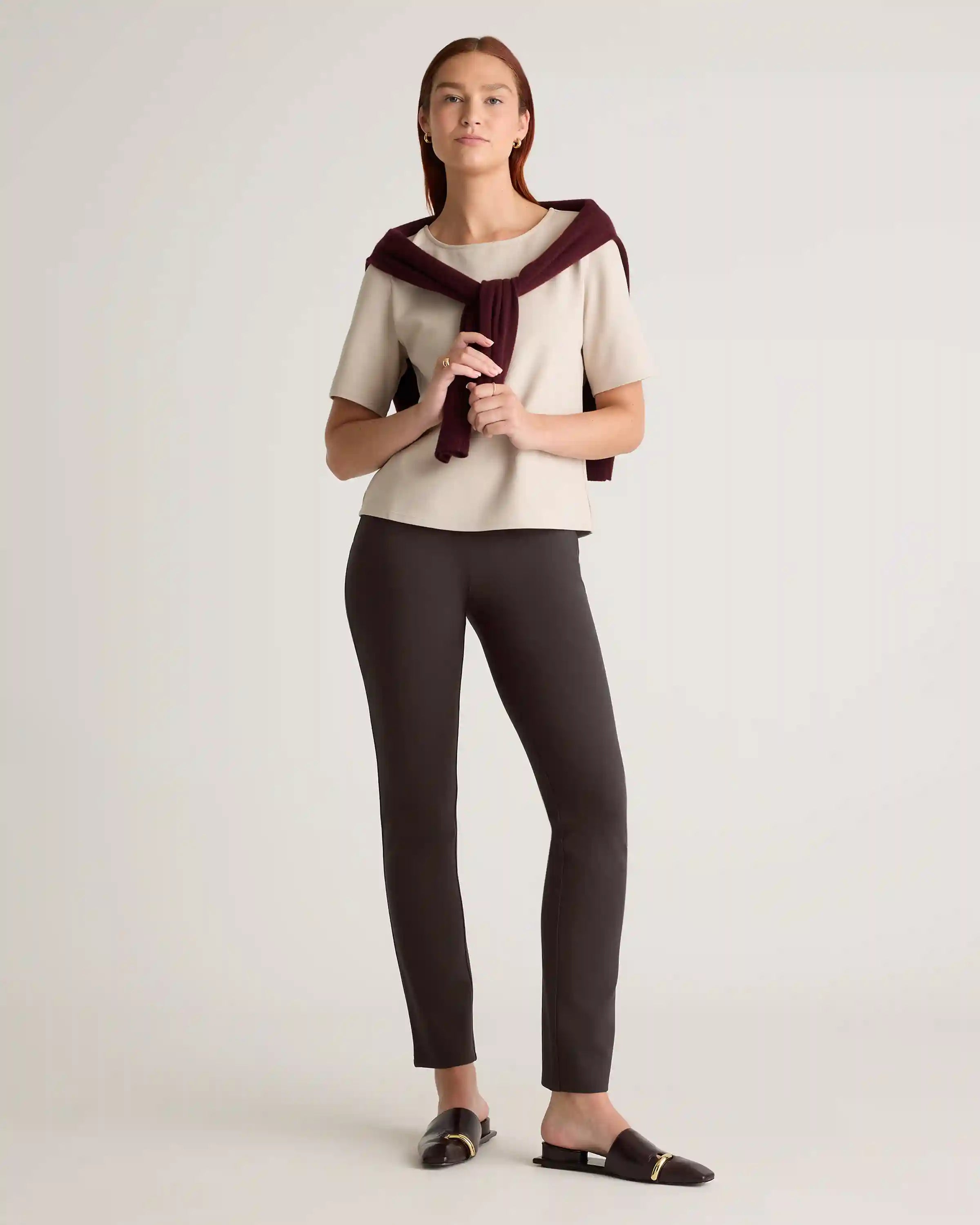 Ultra-Stretch Ponte Straight Leg Pants