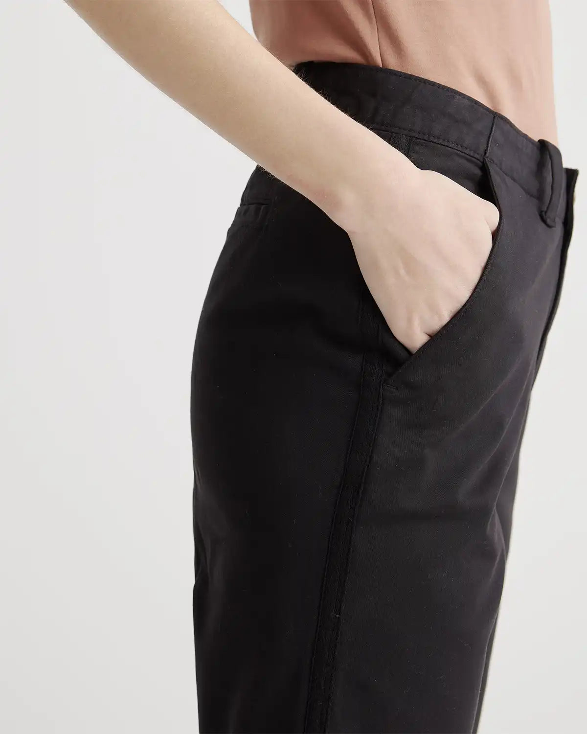Stretch Cotton Twill Girlfriend Chino Pants