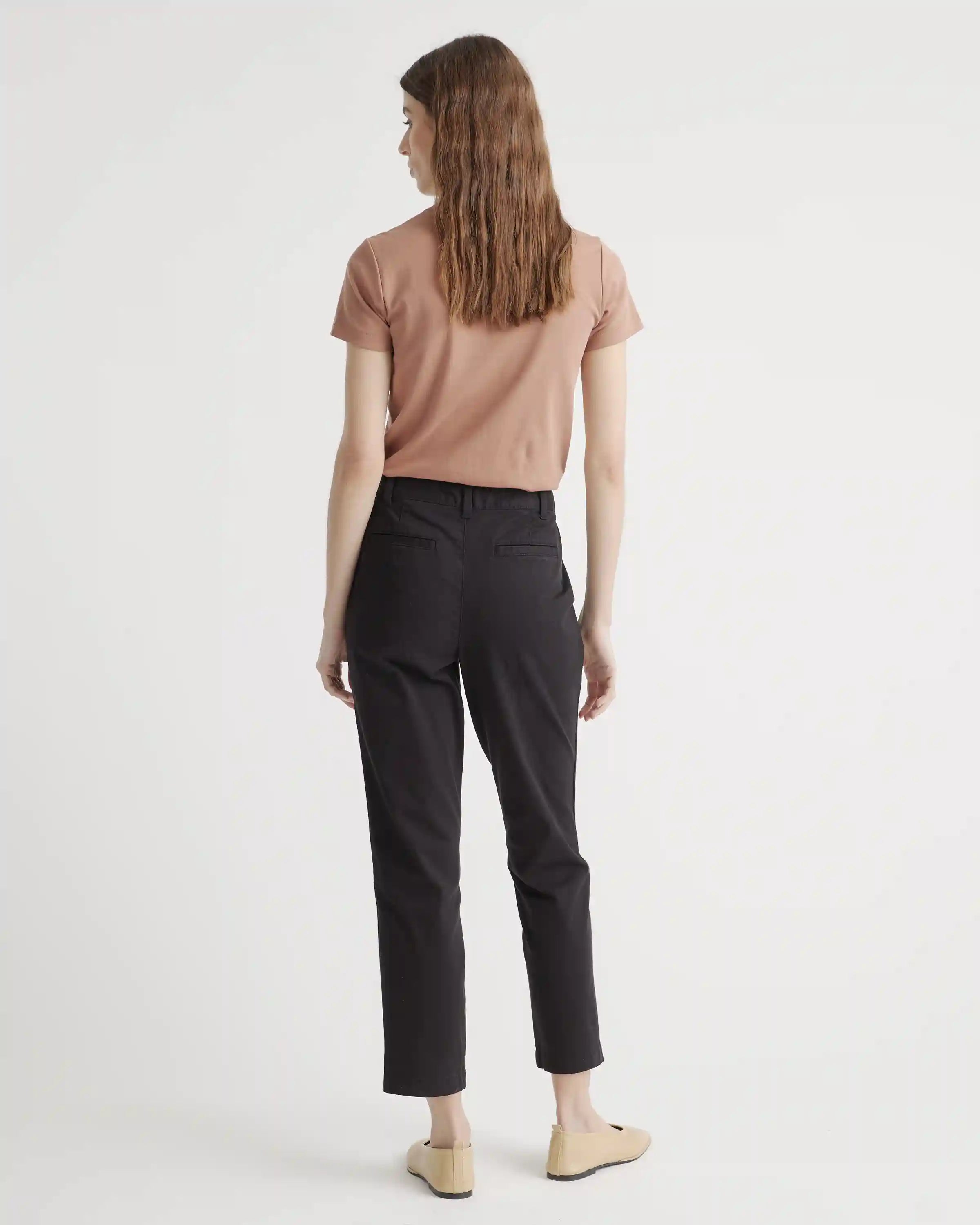Stretch Cotton Twill Girlfriend Chino Pants
