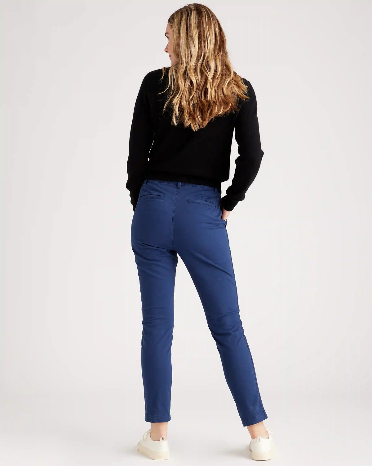 Stretch Cotton Twill Girlfriend Chino Pants