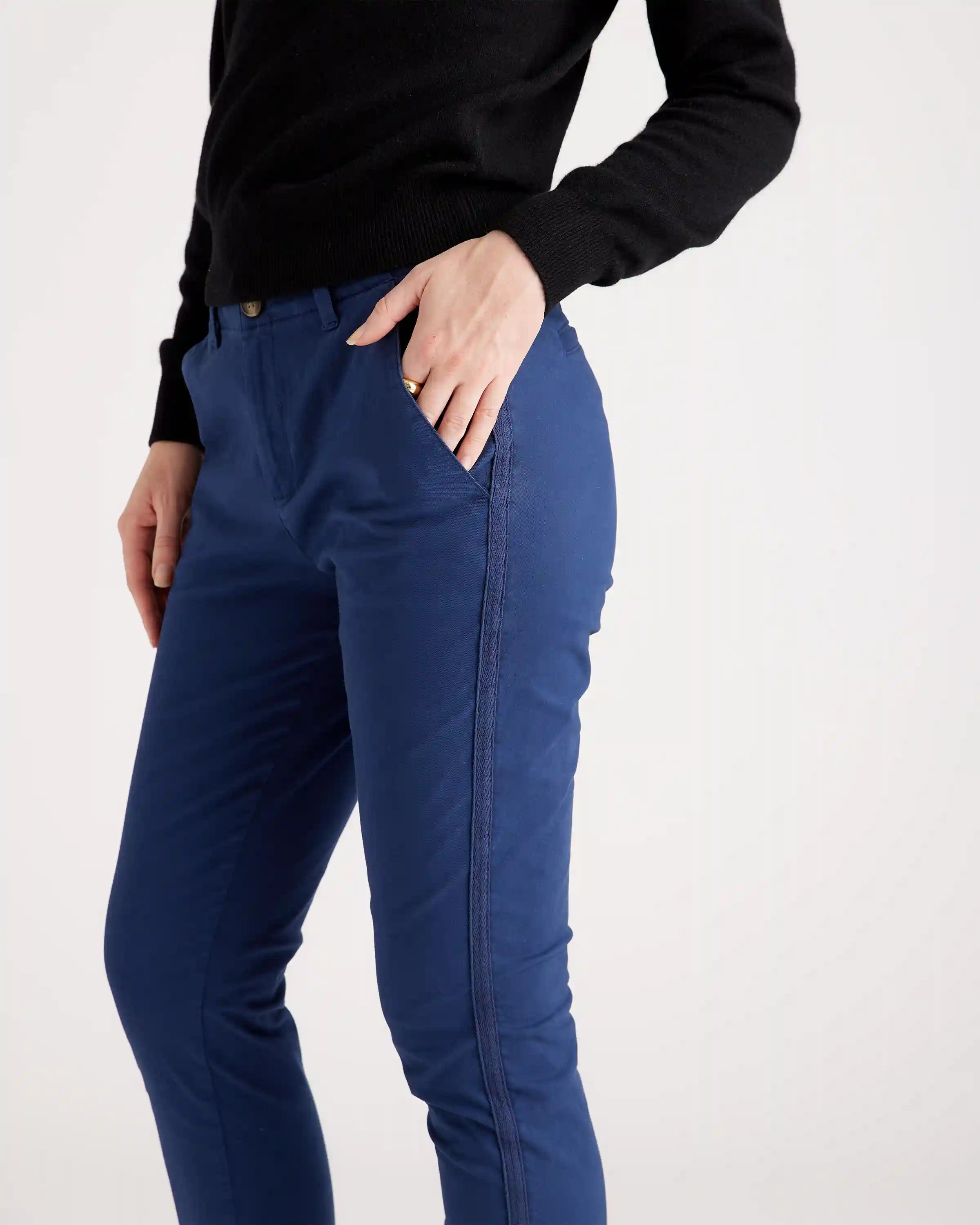 Stretch Cotton Twill Girlfriend Chino Pants