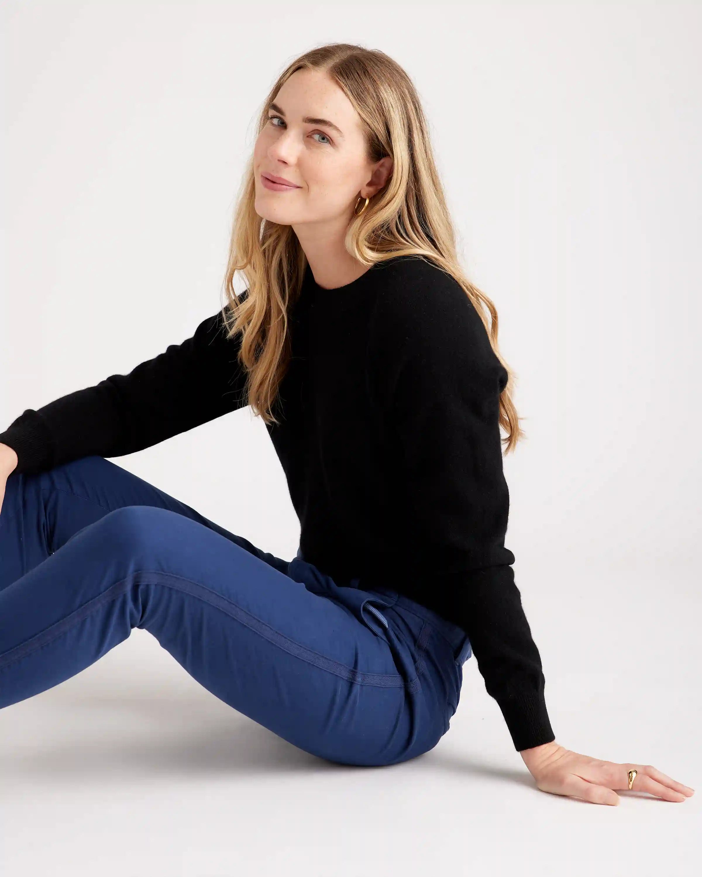 Stretch Cotton Twill Girlfriend Chino Pants