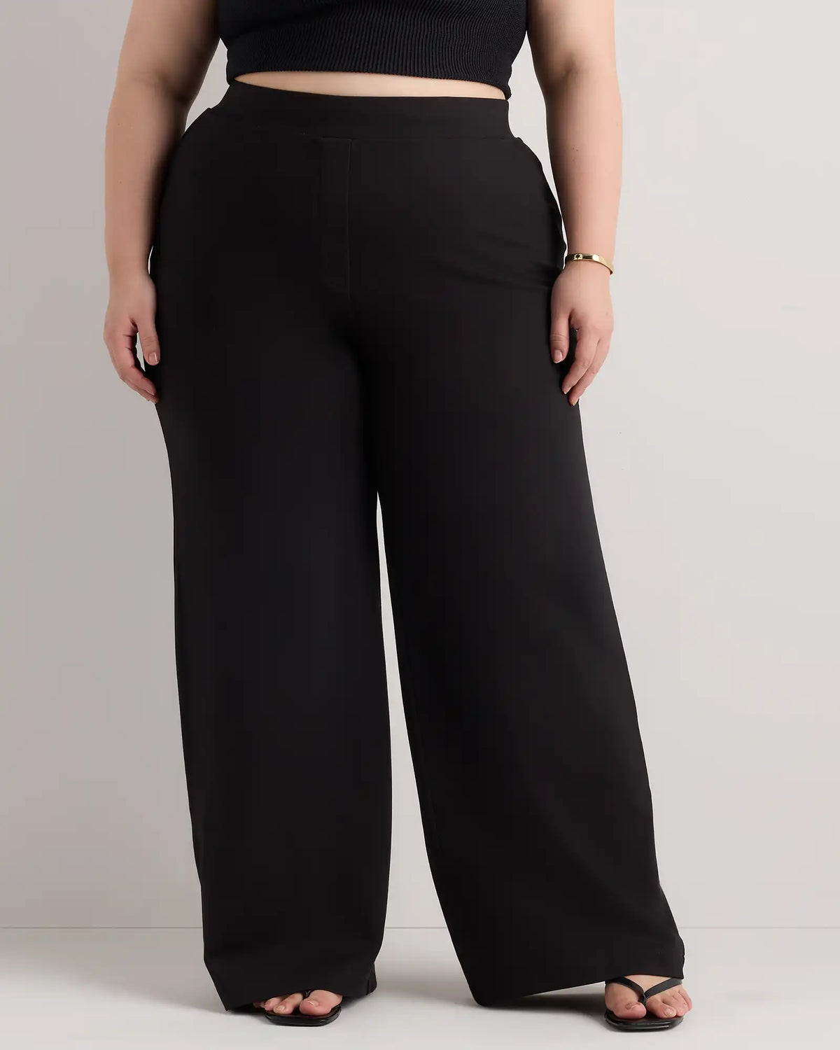 Ultra-Stretch Ponte Wide Leg Pants