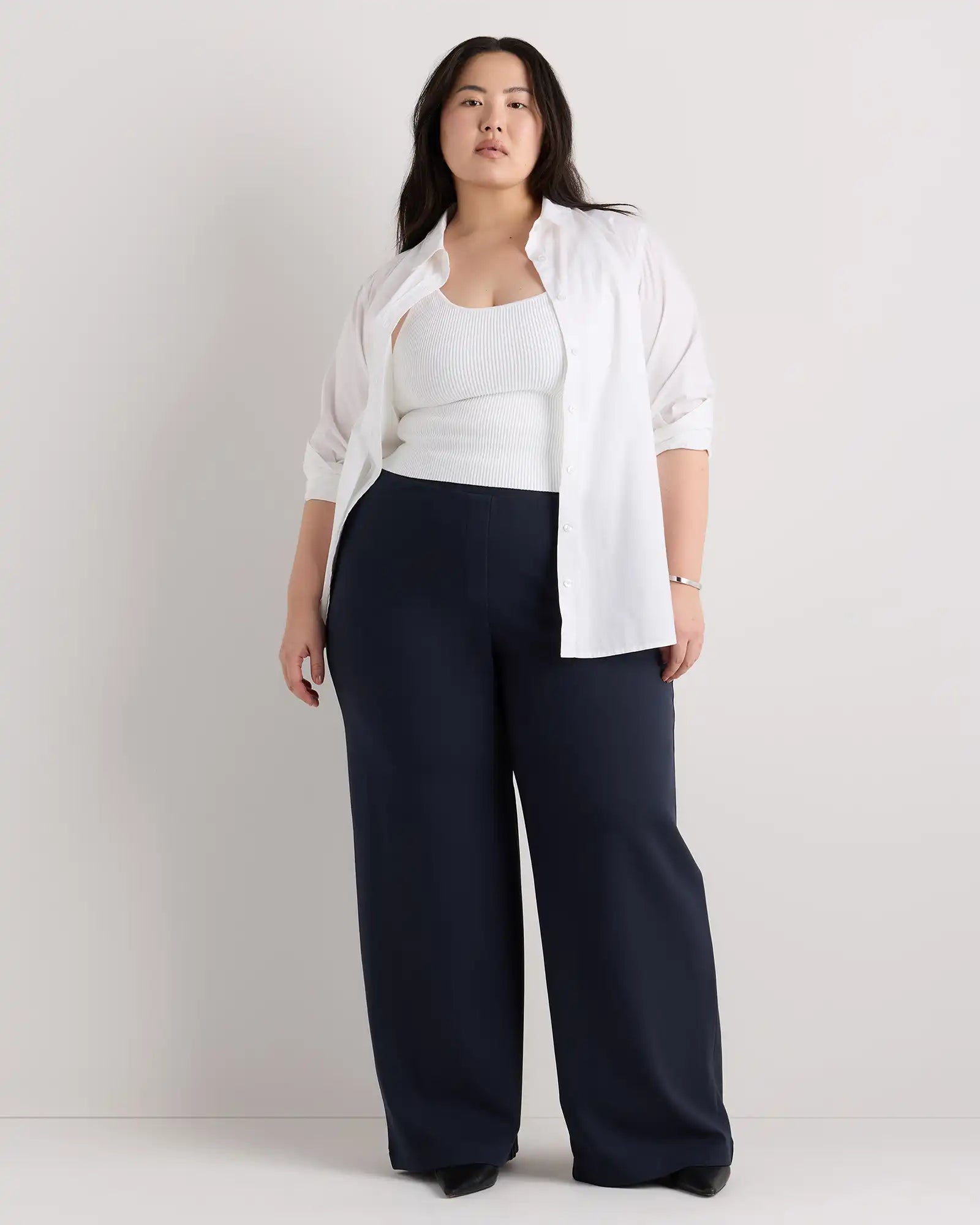 Ultra-Stretch Ponte Wide Leg Pants