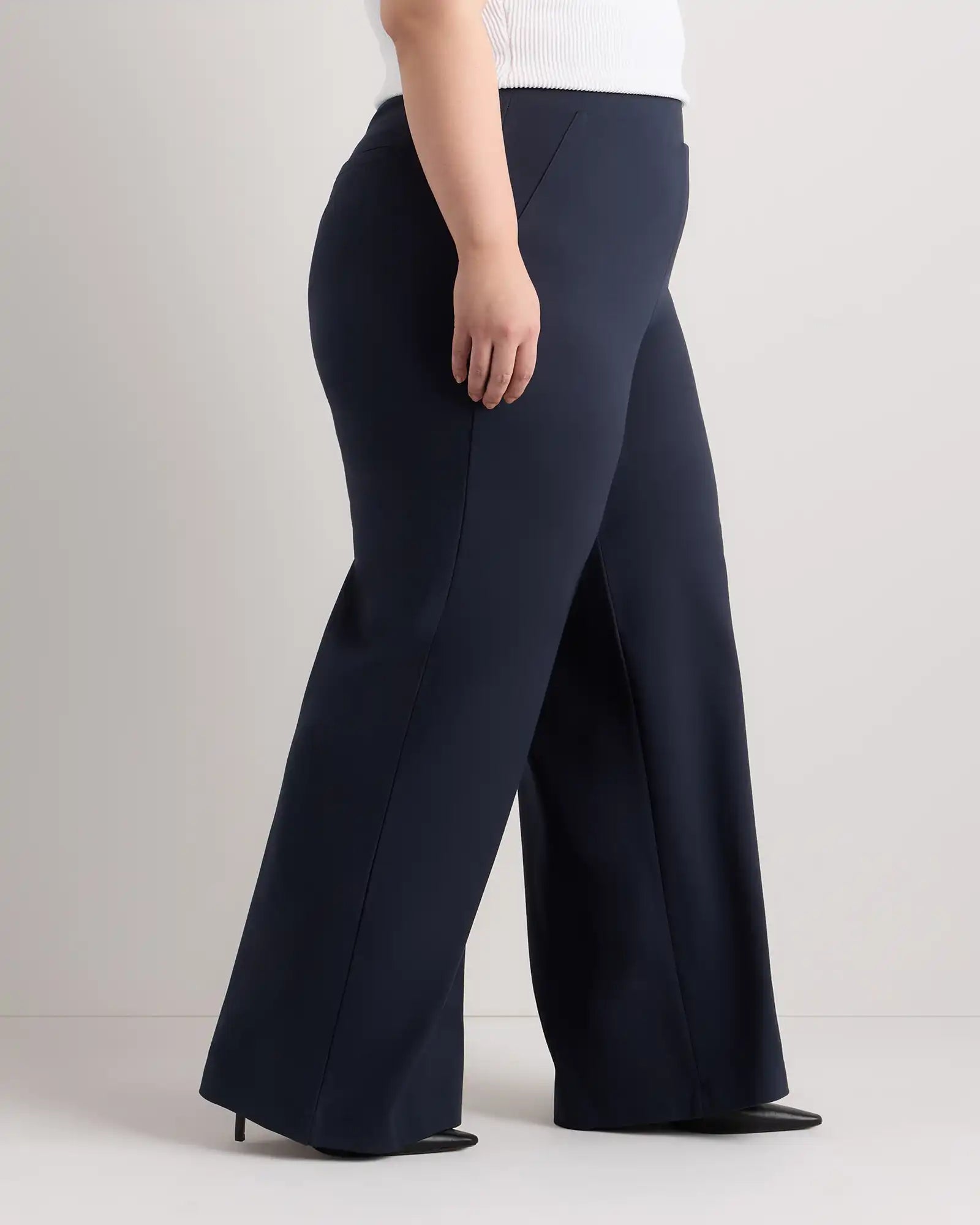 Ultra-Stretch Ponte Wide Leg Pants