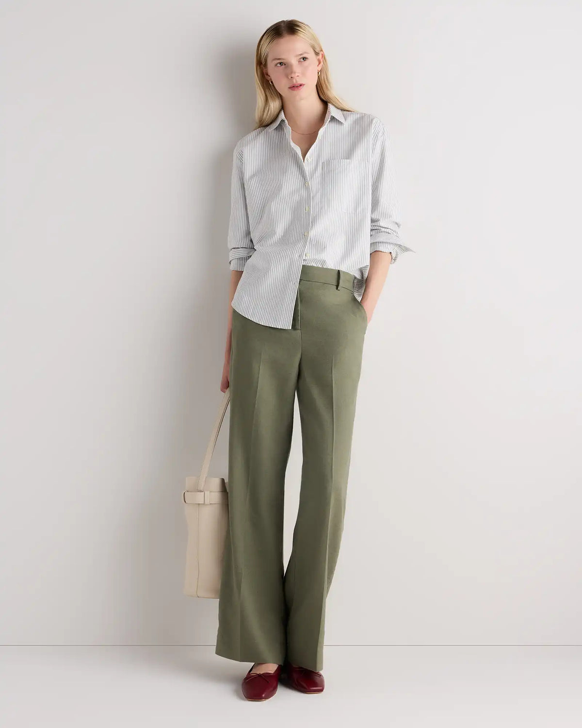 European Stretch Linen Trouser