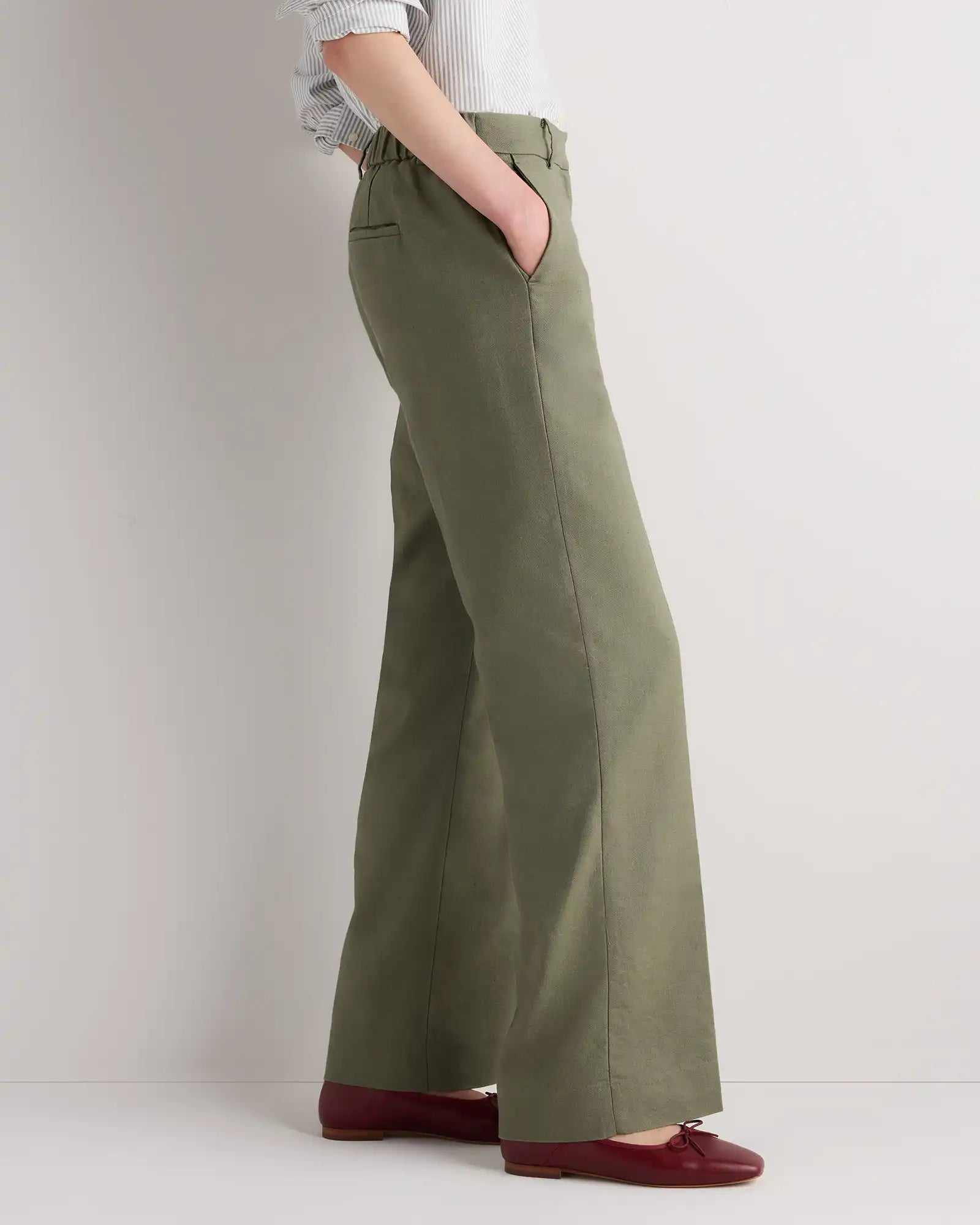 European Stretch Linen Trouser