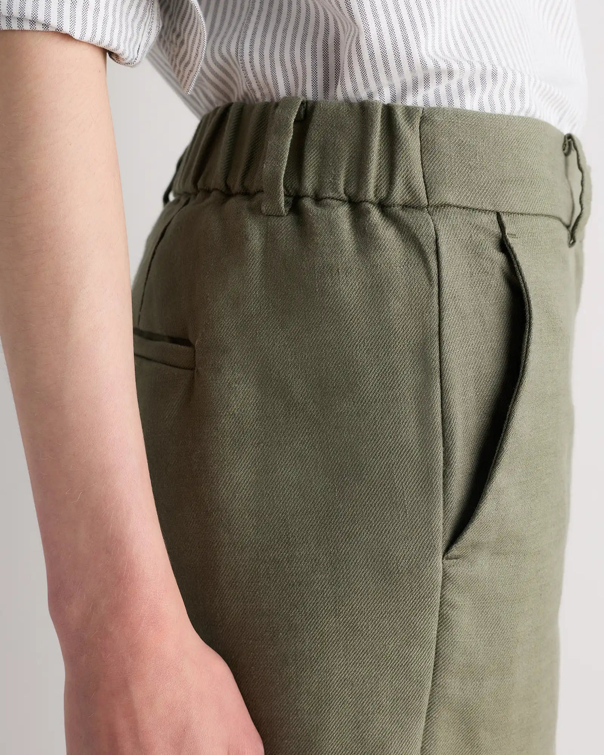 European Stretch Linen Trouser
