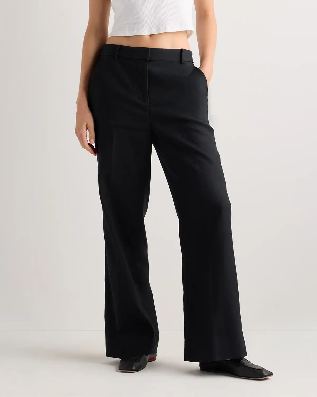 European Stretch Linen Trouser