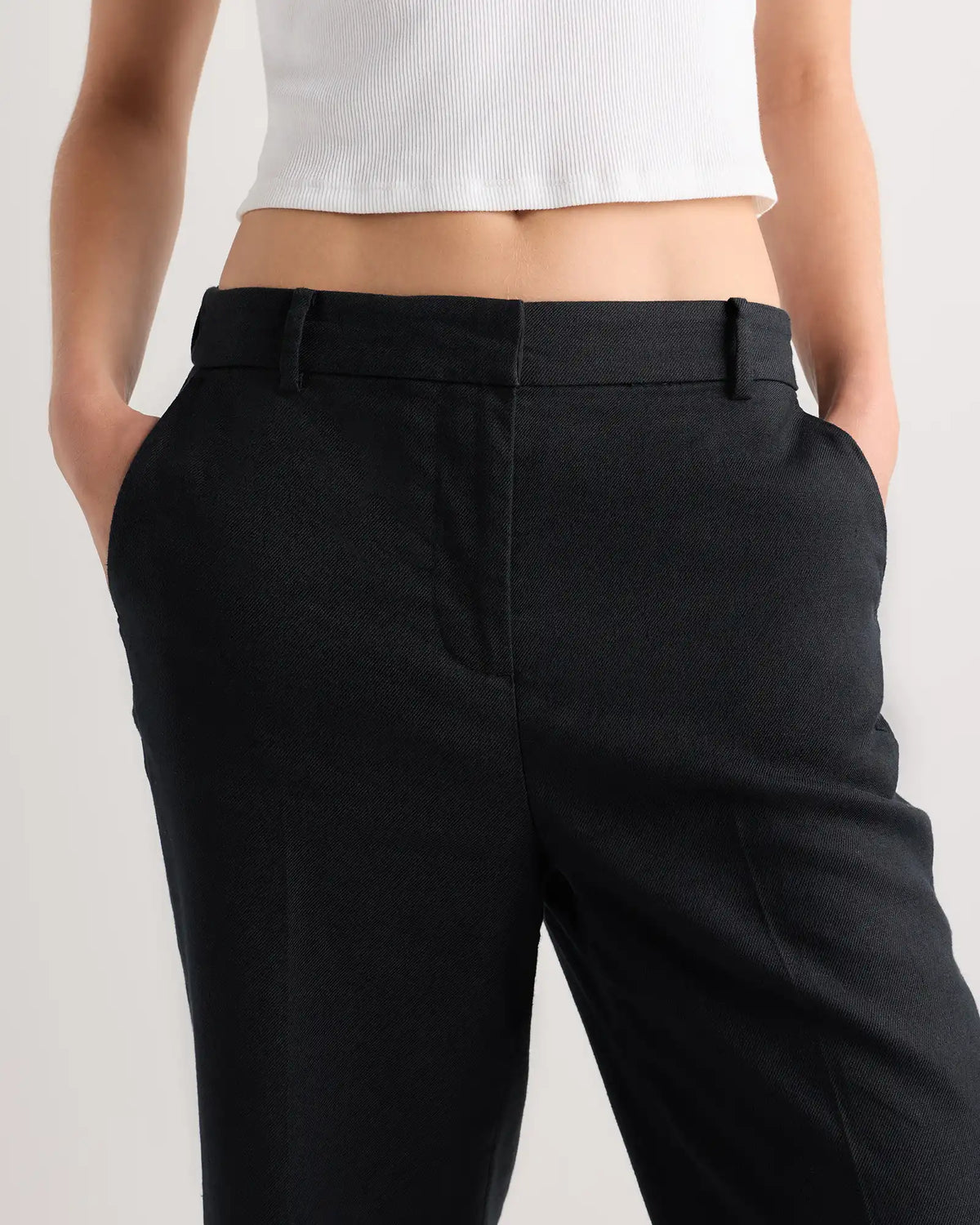 European Stretch Linen Trouser
