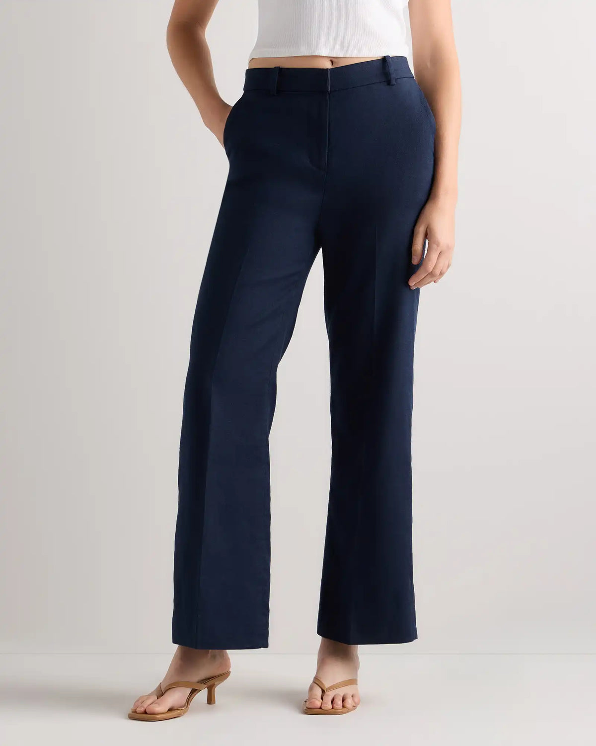 European Stretch Linen Trouser