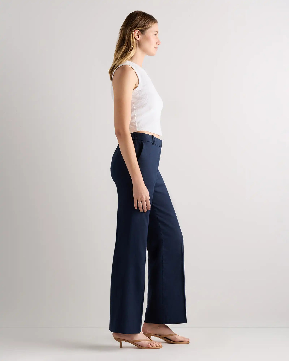 European Stretch Linen Trouser