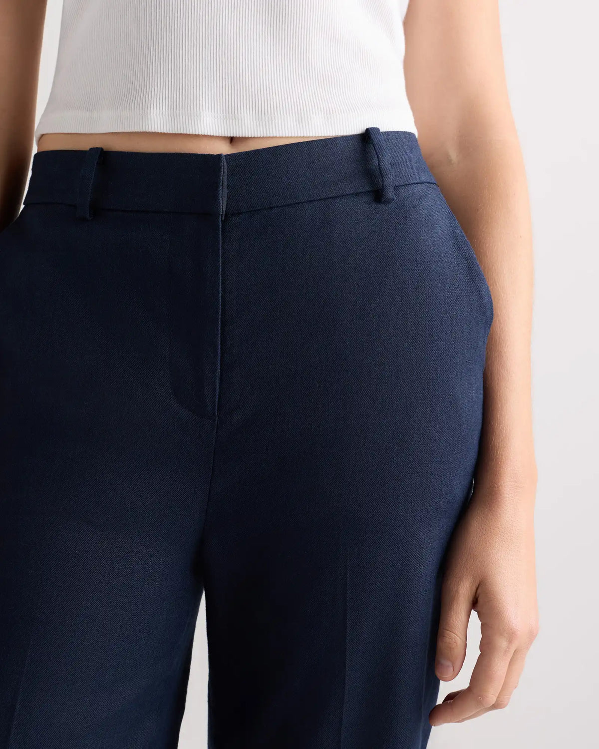 European Stretch Linen Trouser