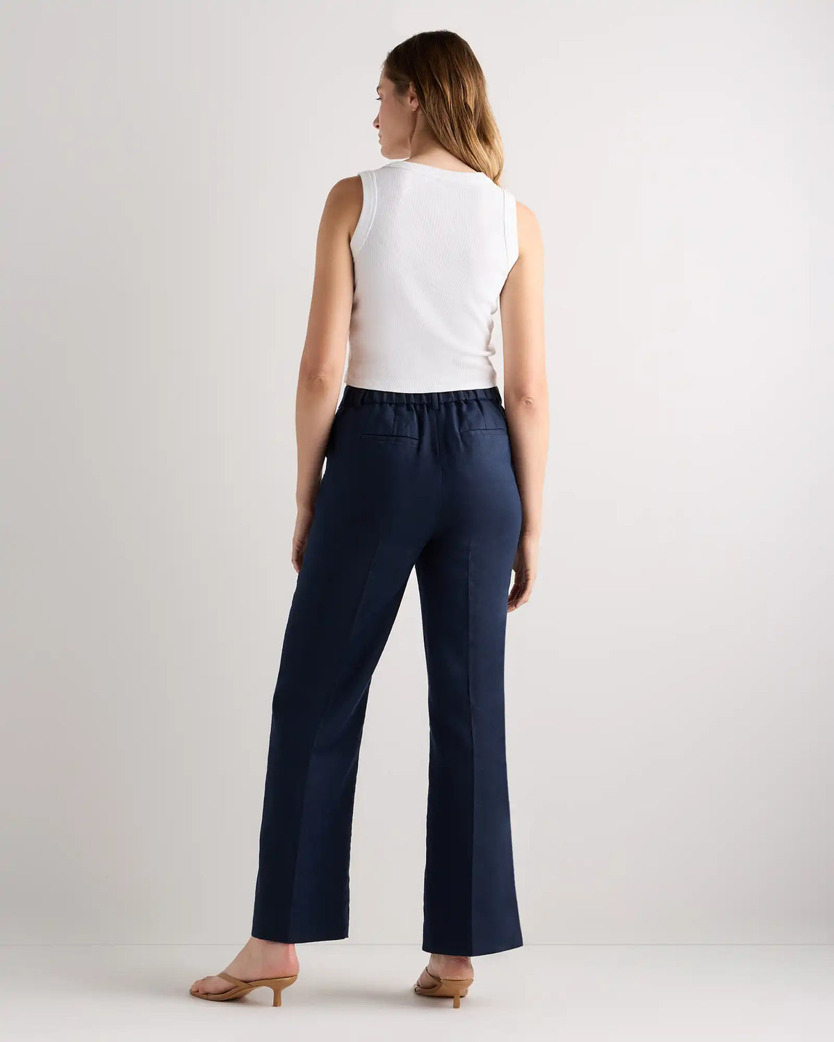 European Stretch Linen Trouser