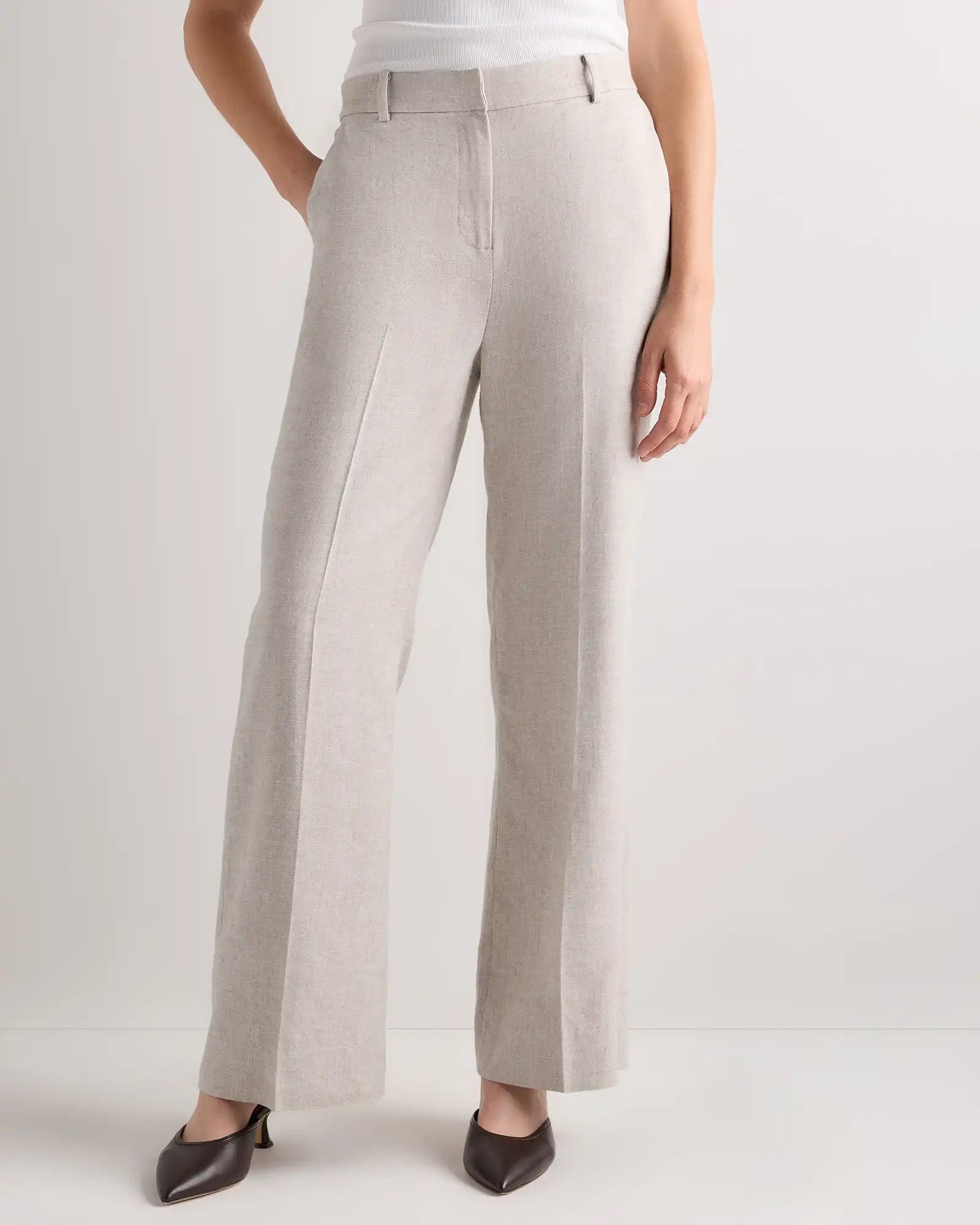 European Stretch Linen Trouser