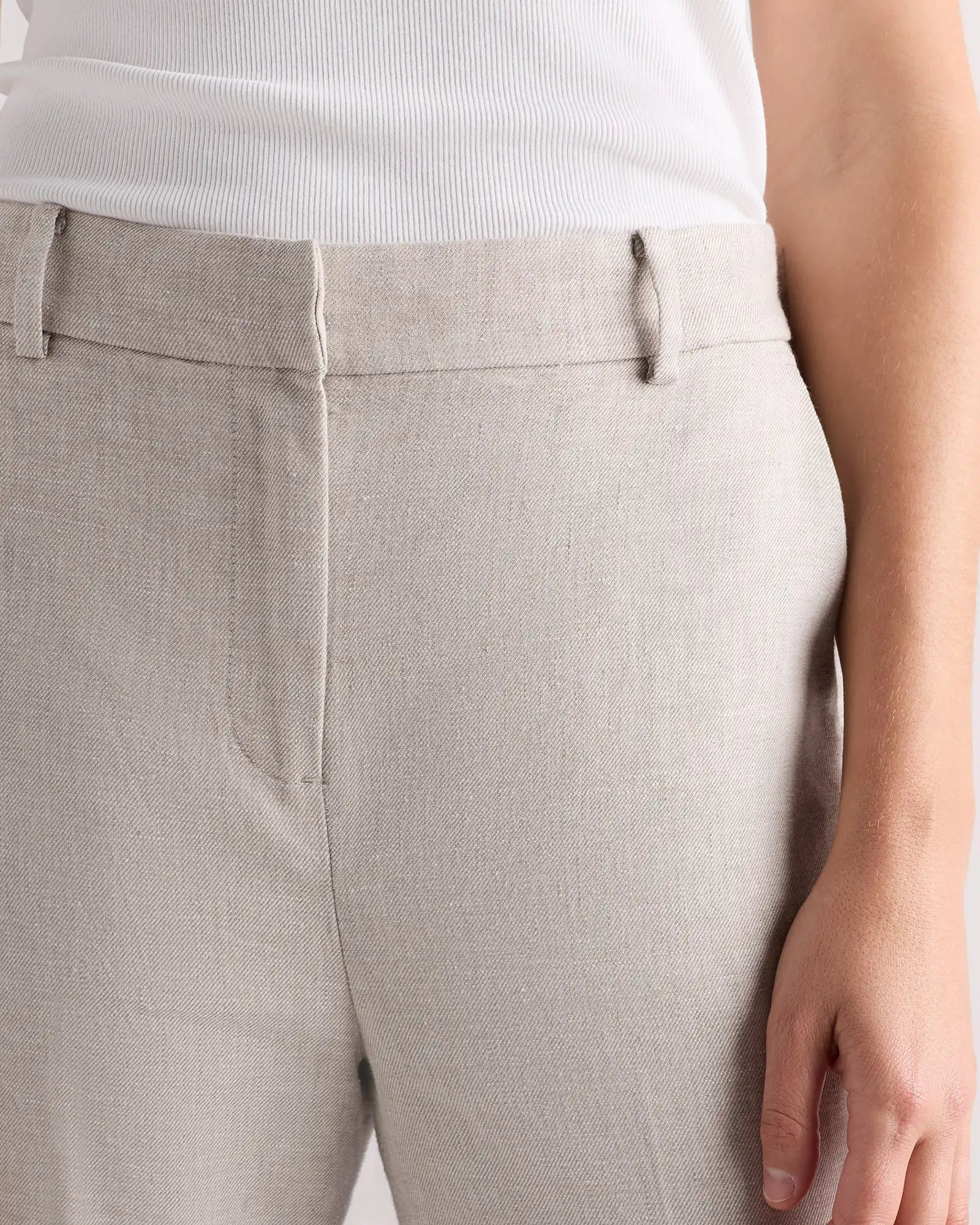 European Stretch Linen Trouser
