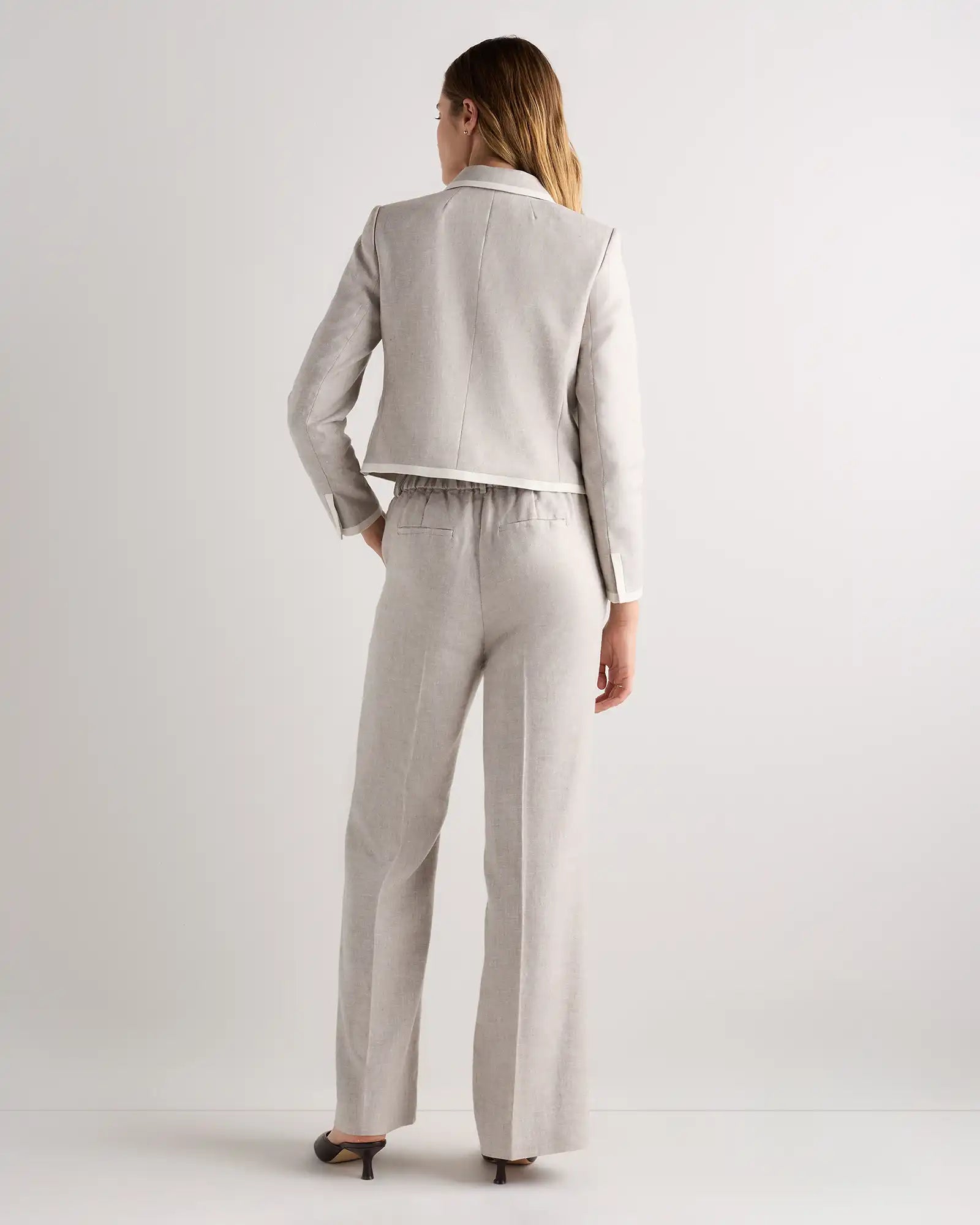 European Stretch Linen Trouser